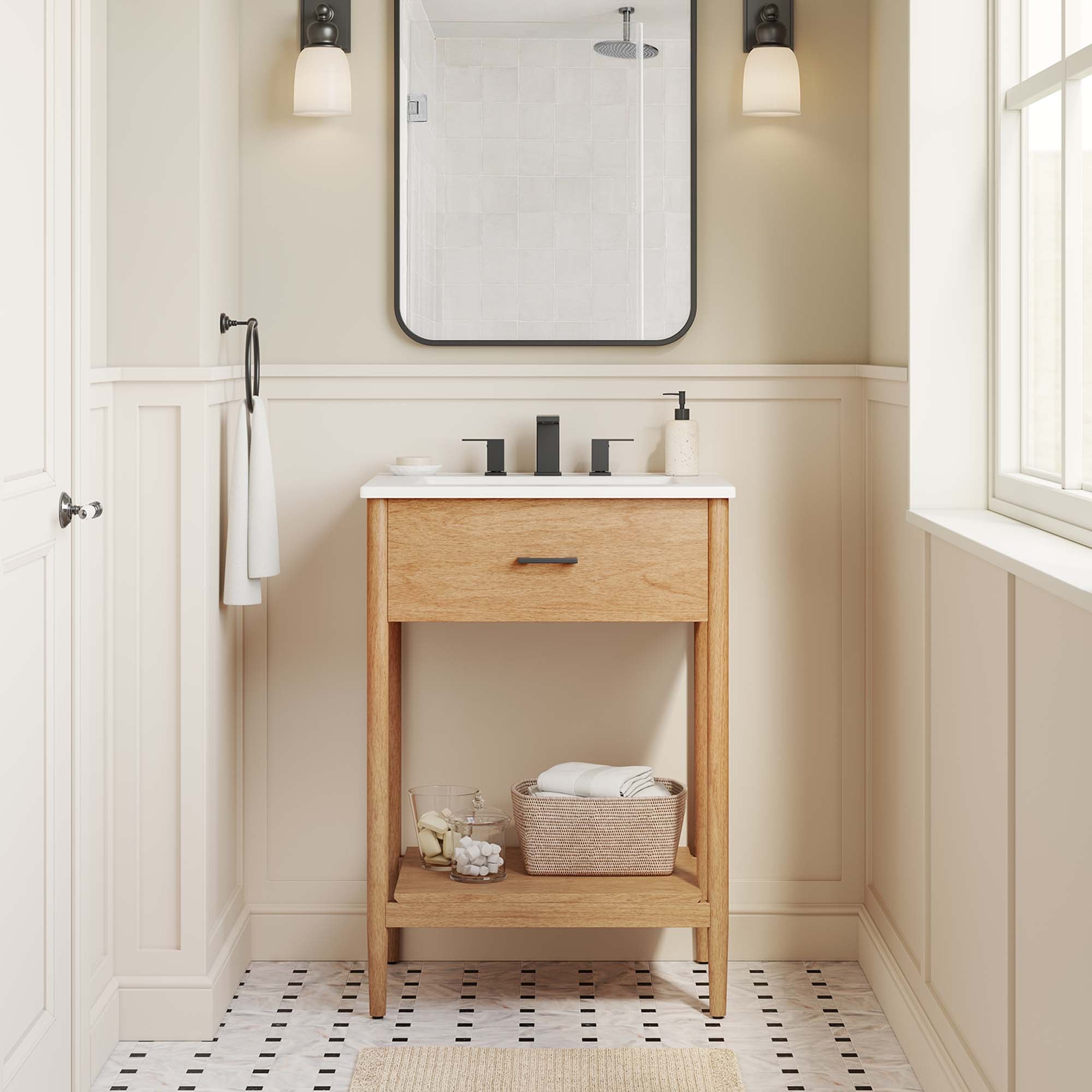 Zaire Bathroom Vanity Basin Included by Modway