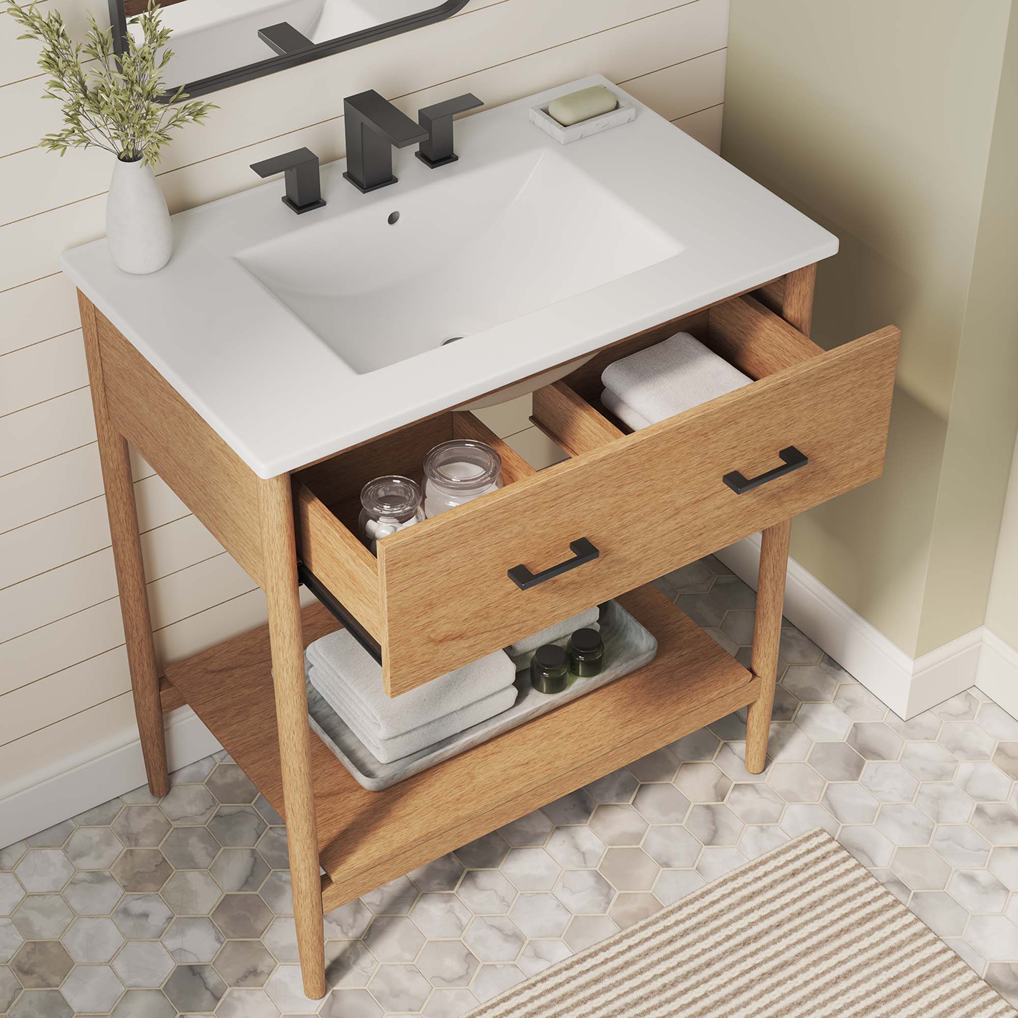 Zaire Bathroom Vanity Basin Included by Modway