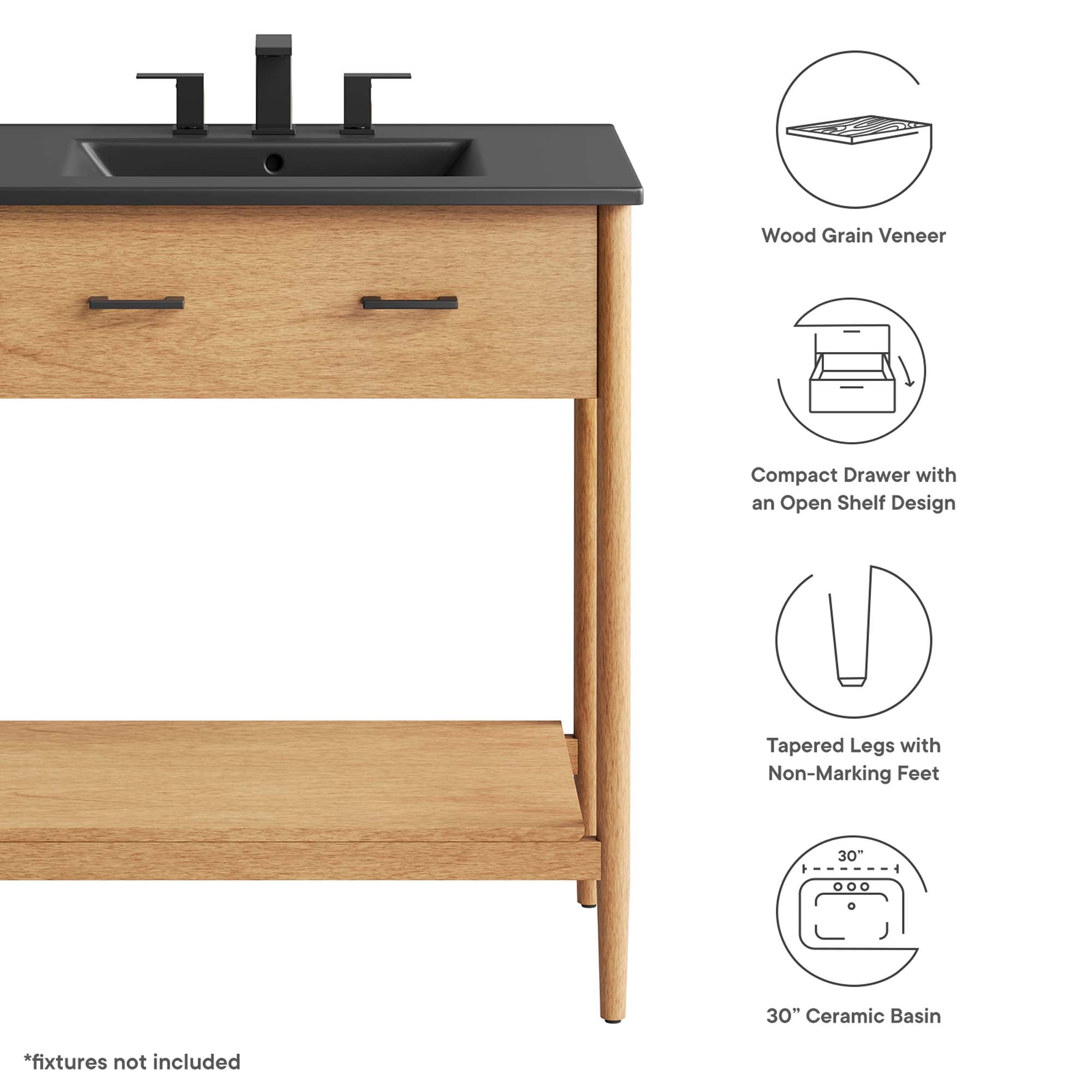 Zaire Bathroom Vanity Basin Included by Modway