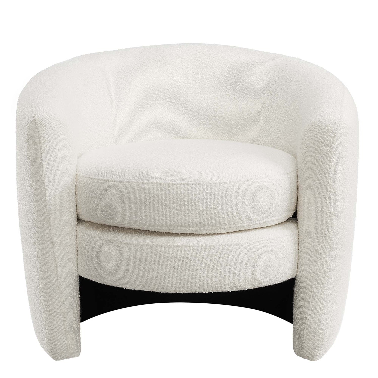 Affinity Upholstered Boucle Fabric Curved Back Armchair by Modway