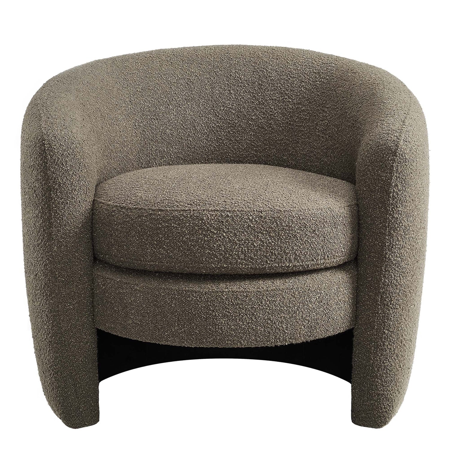 Affinity Upholstered Boucle Fabric Curved Back Armchair by Modway