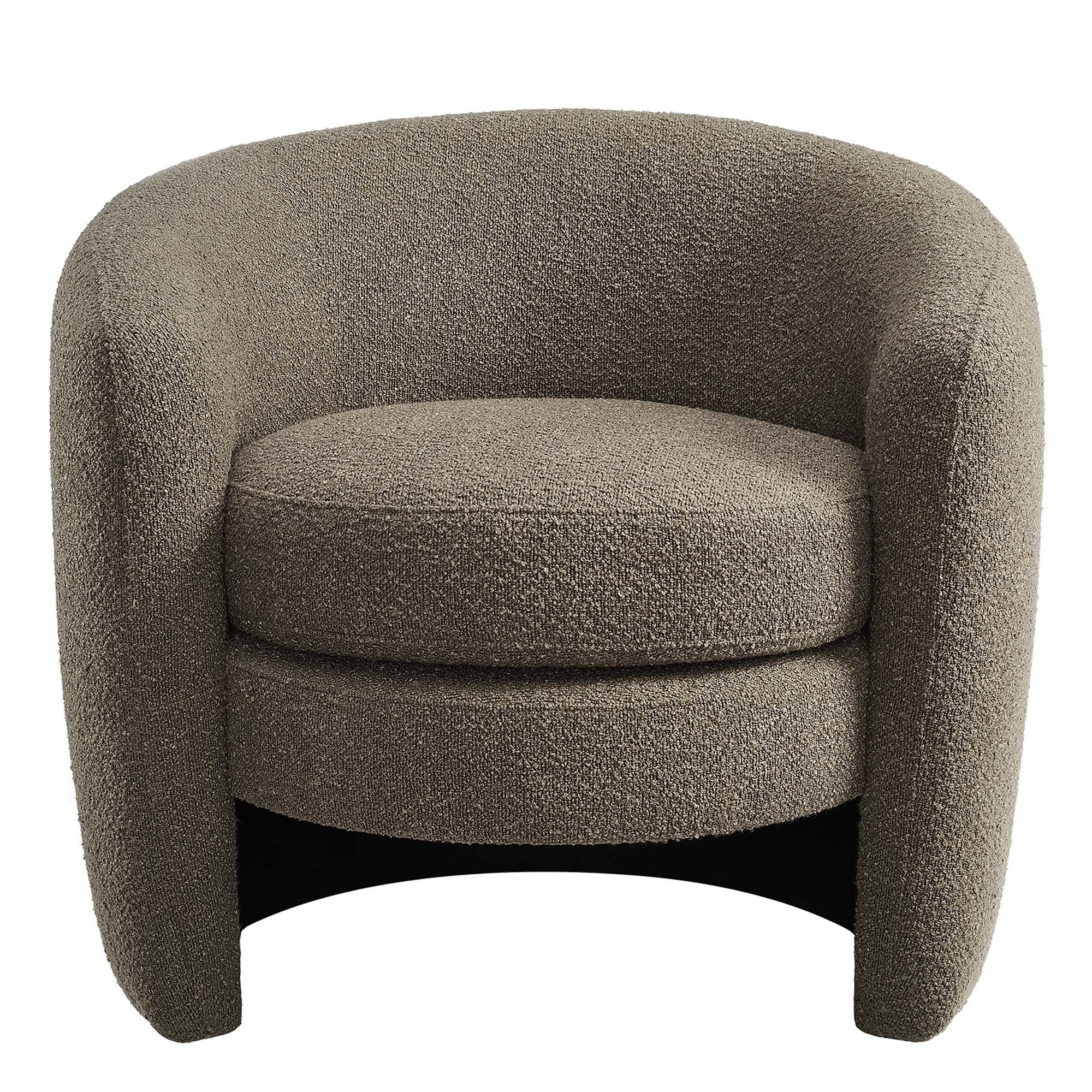 Affinity Upholstered Boucle Fabric Curved Back Armchair by Modway