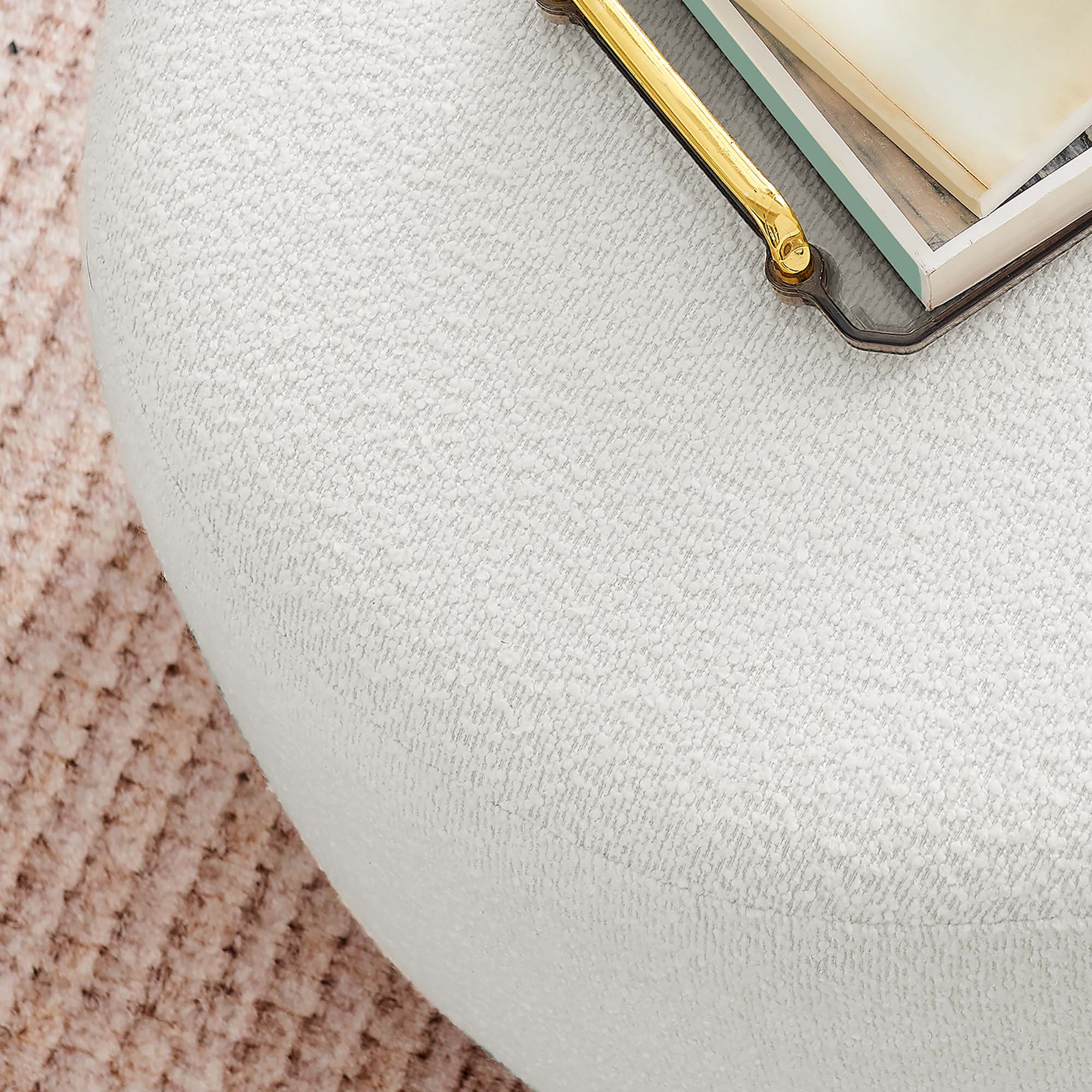Tilden Large 23" Round Boucle Upholstered Ottoman by Modway