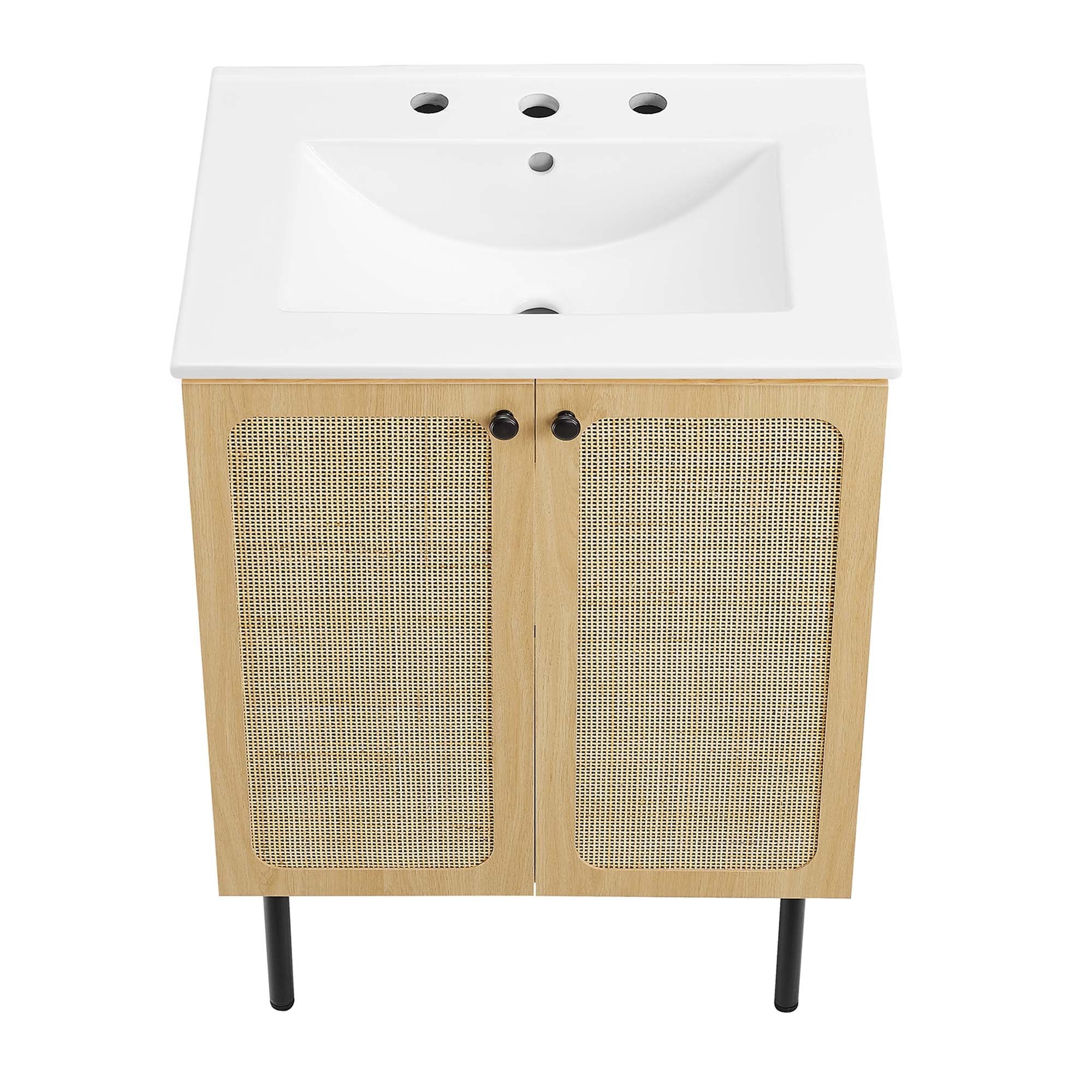 Chaucer Bathroom Vanity with White Basin Included by Modway