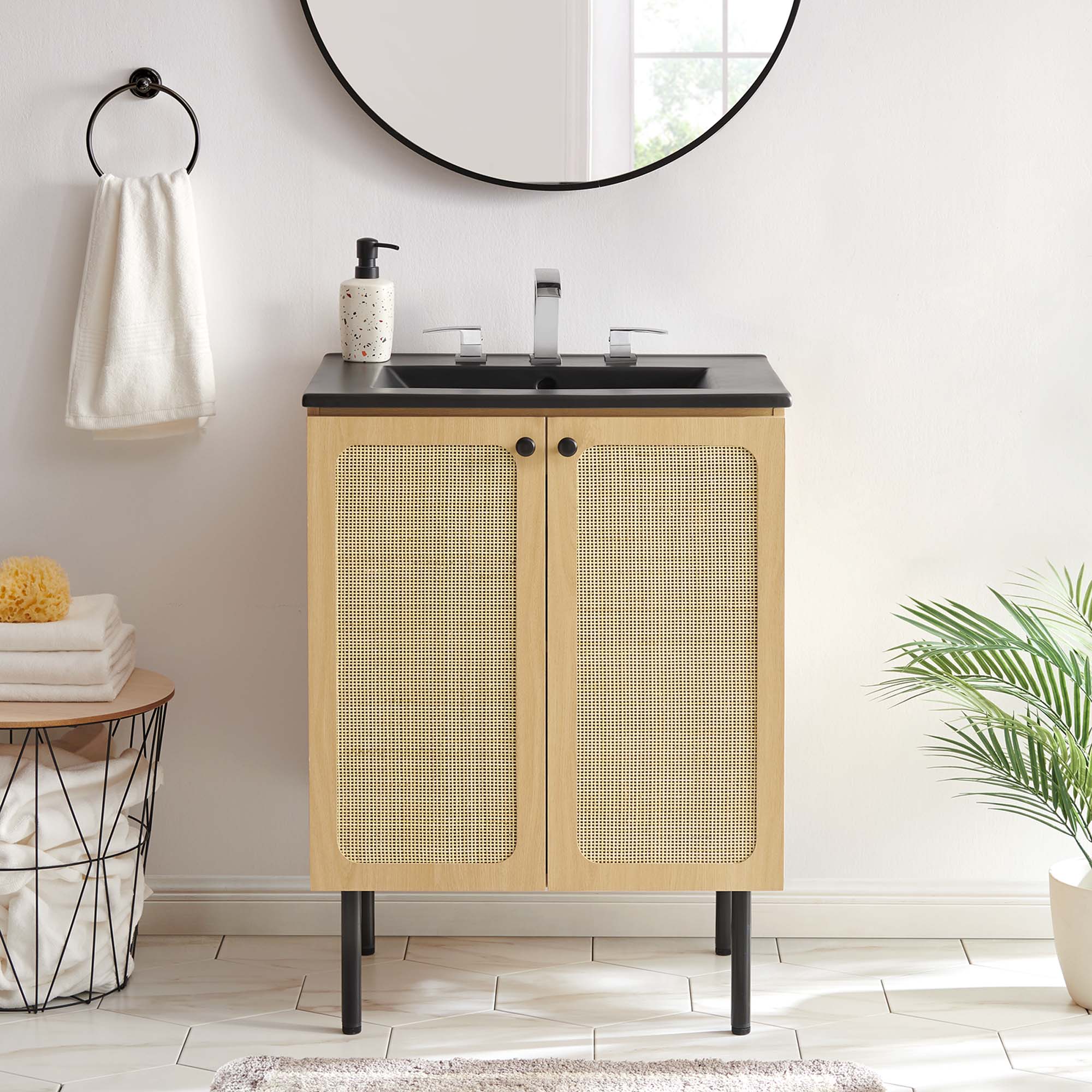 Chaucer Bathroom Vanity with Black Basin Included by Modway