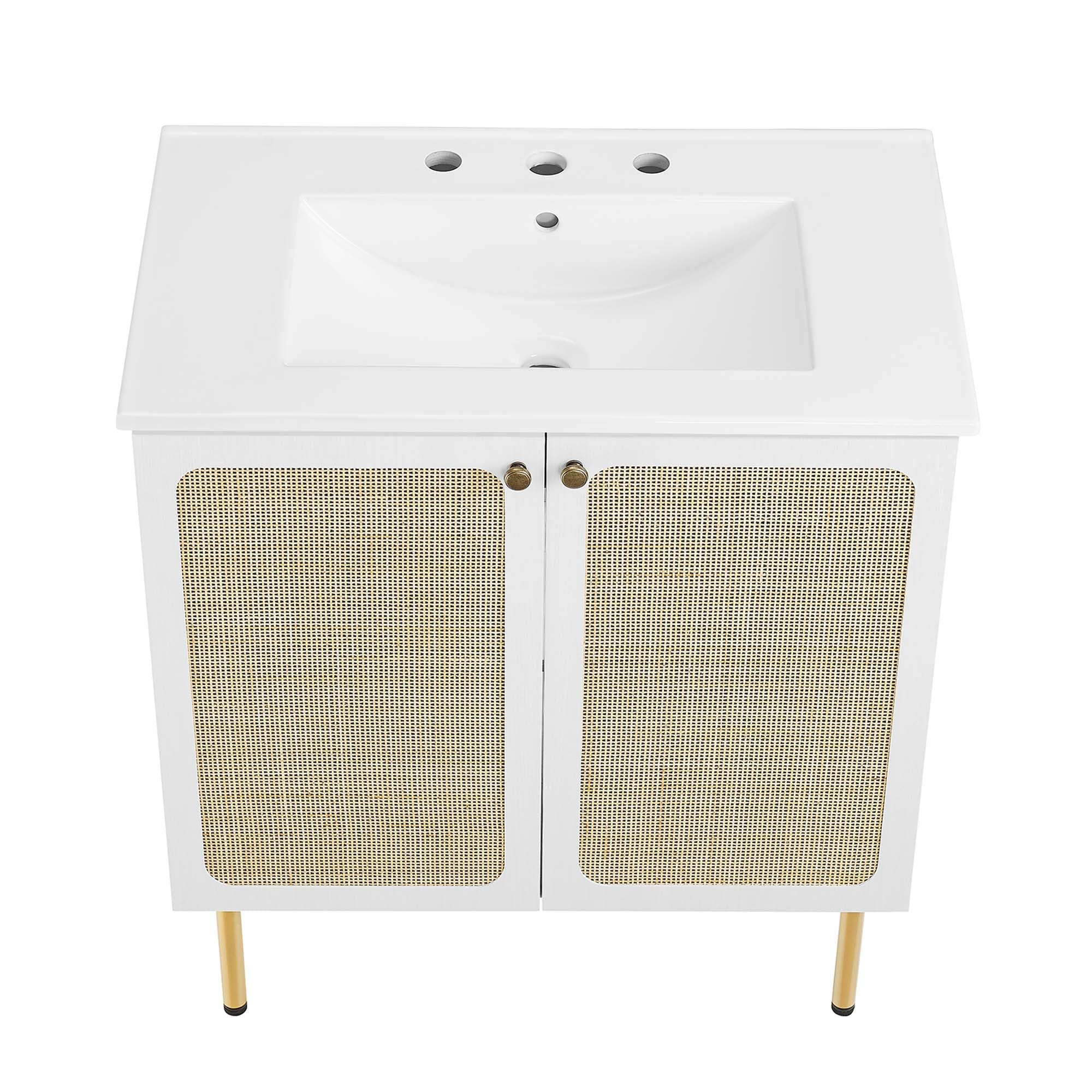 Chaucer Bathroom Vanity with White Basin Included by Modway