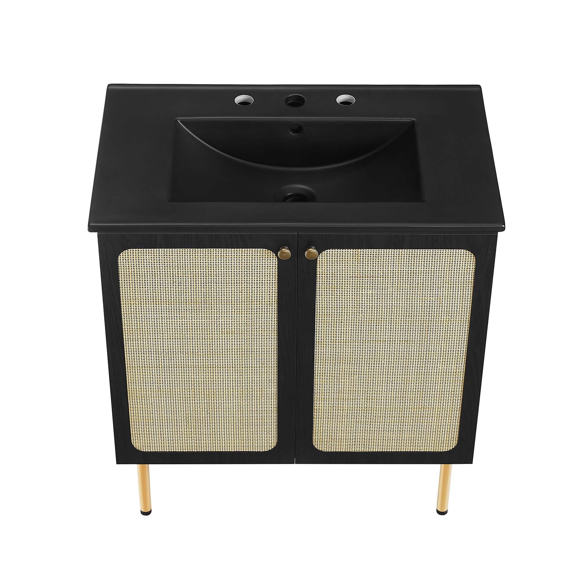 Chaucer Bathroom Vanity with Black Basin Included by Modway