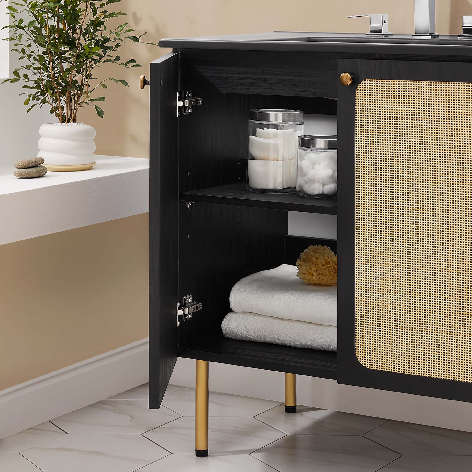 Chaucer Bathroom Vanity with Black Basin Included by Modway