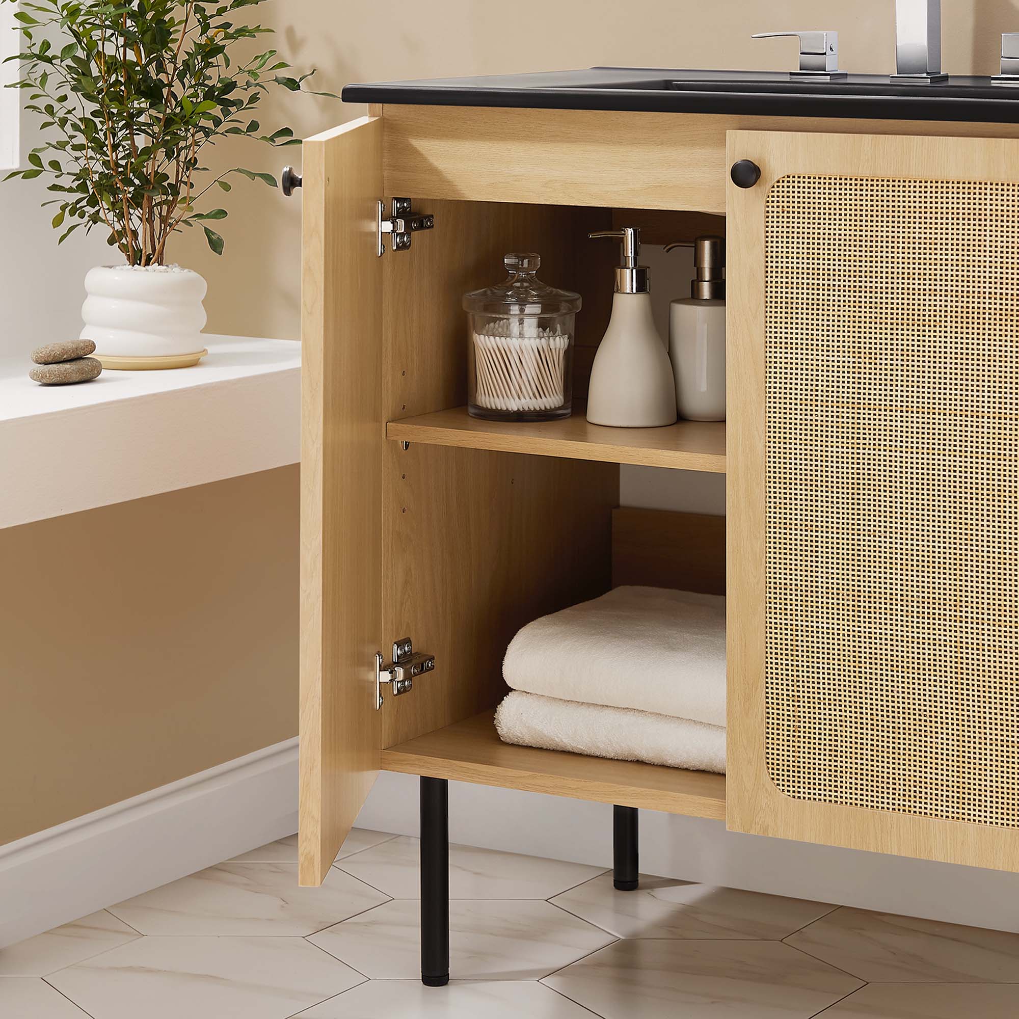 Chaucer Bathroom Vanity with Black Basin Included by Modway