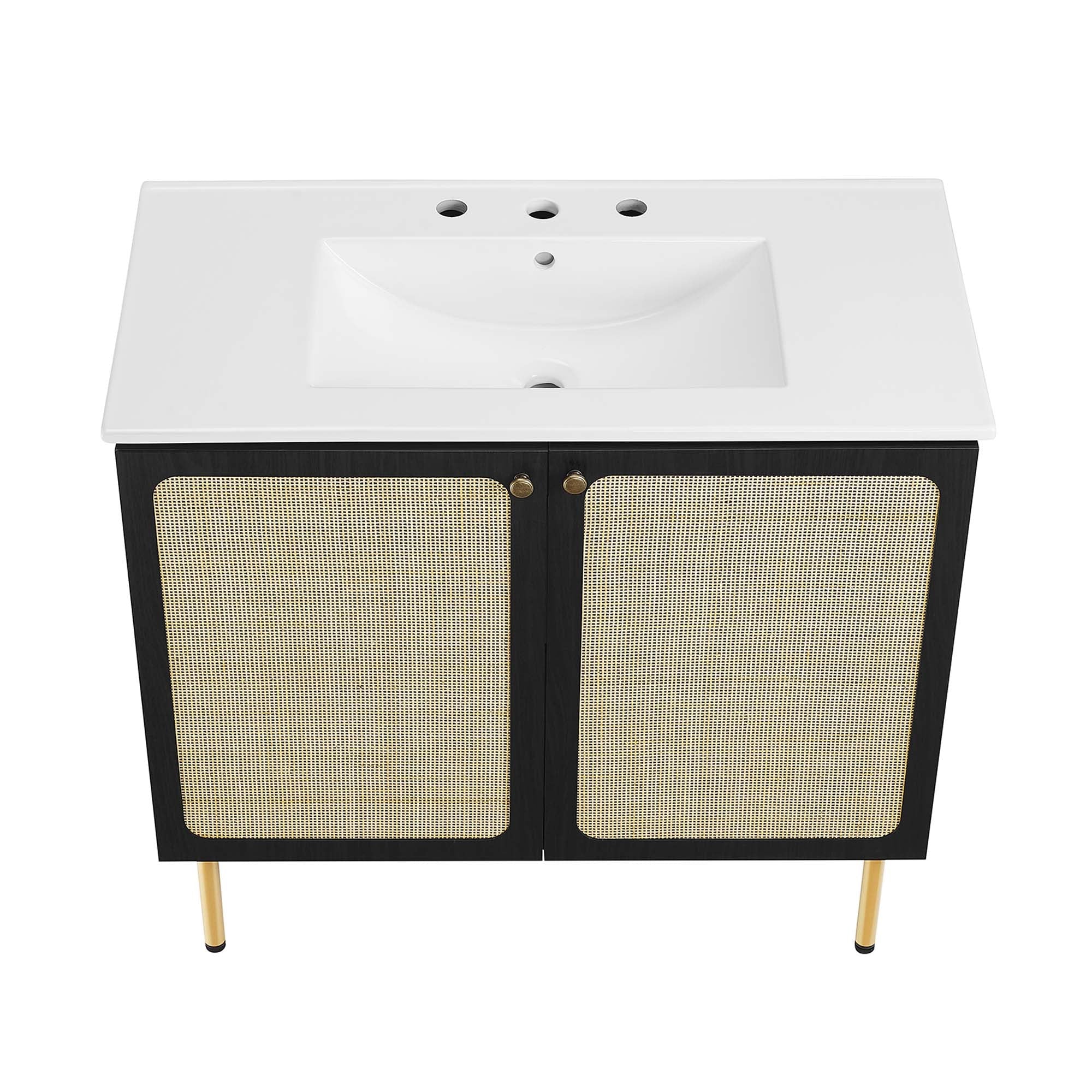 Chaucer Bathroom Vanity with White Basin Included by Modway