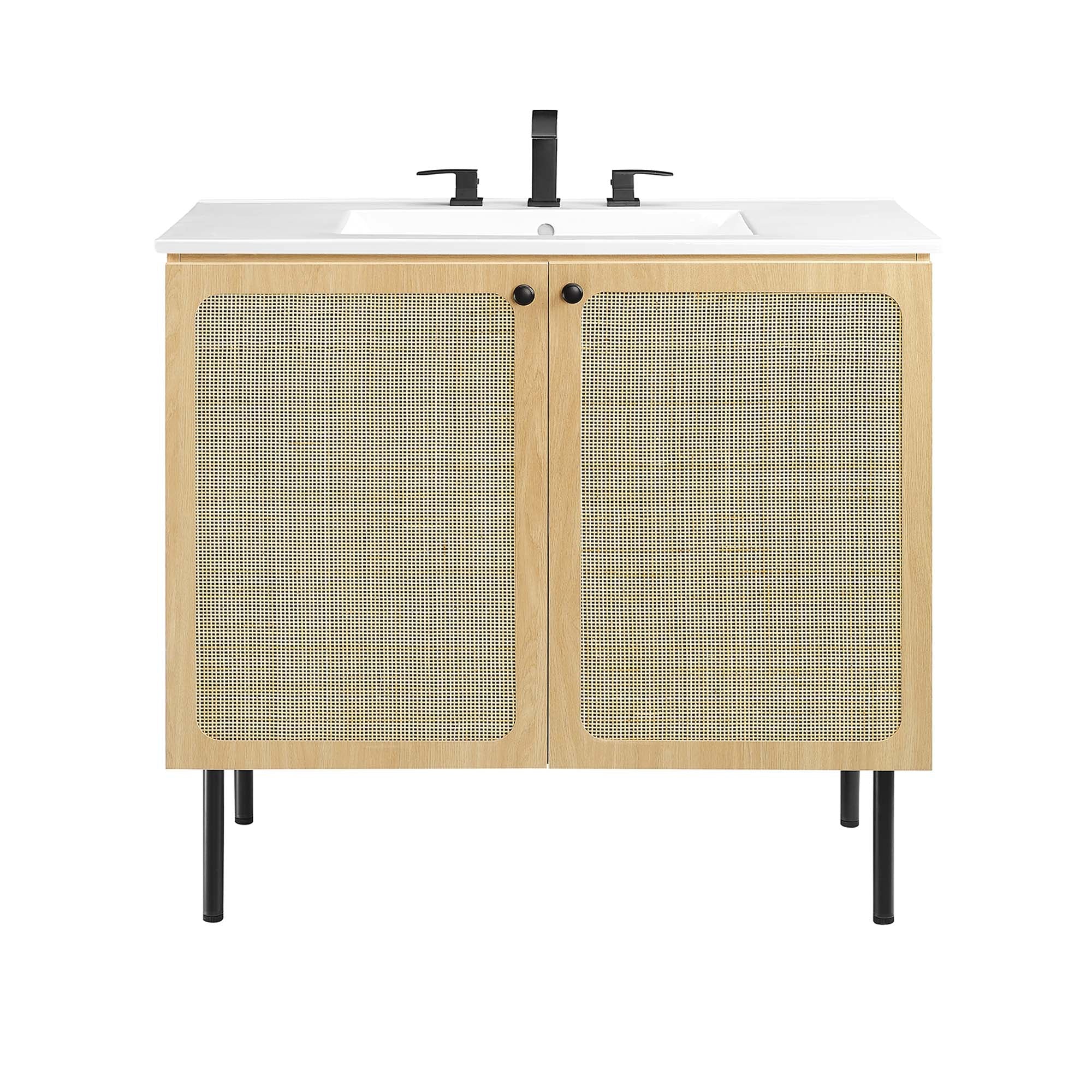 Chaucer Bathroom Vanity with White Basin Included by Modway