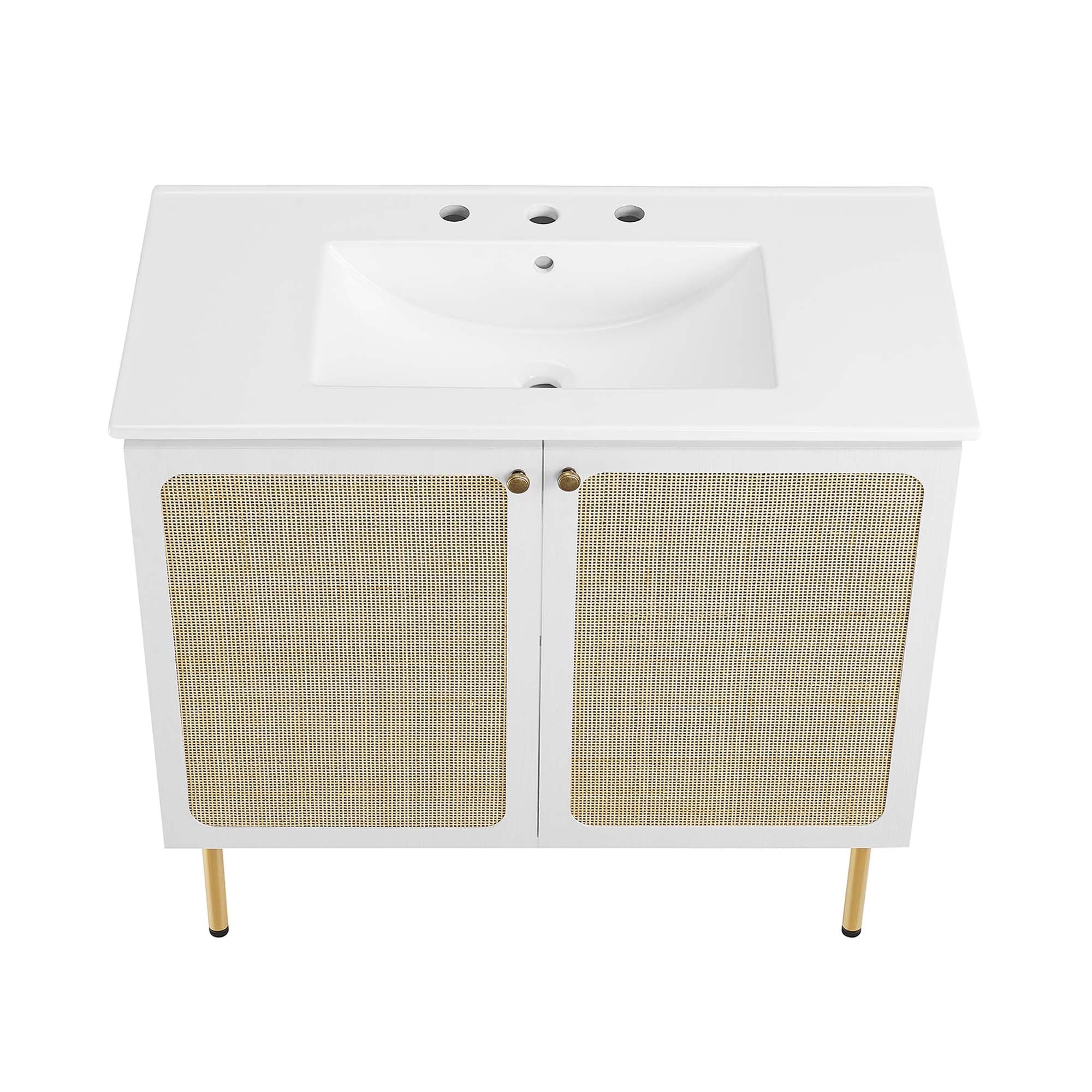 Chaucer Bathroom Vanity with White Basin Included by Modway