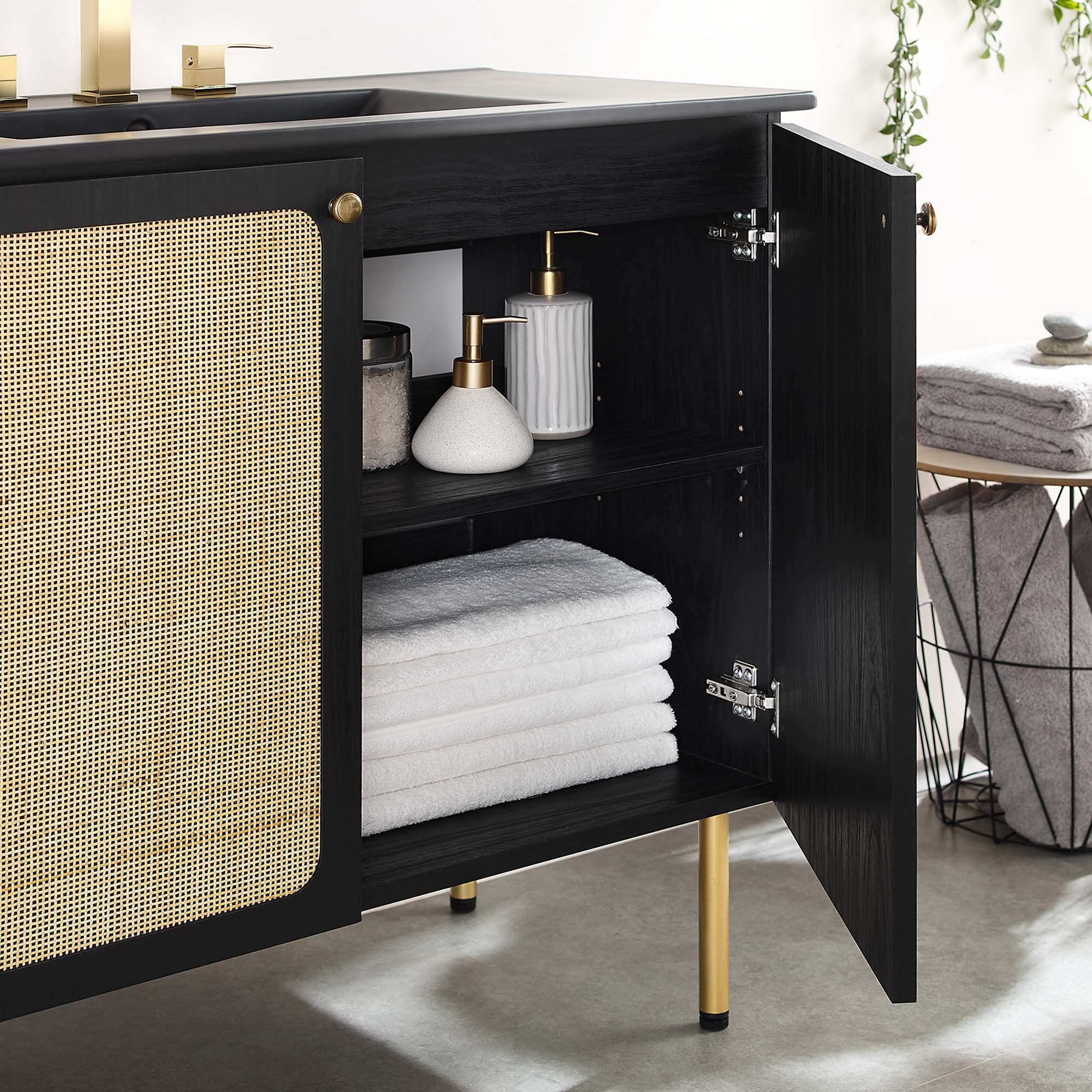 Chaucer Bathroom Vanity with Black Basin Included by Modway