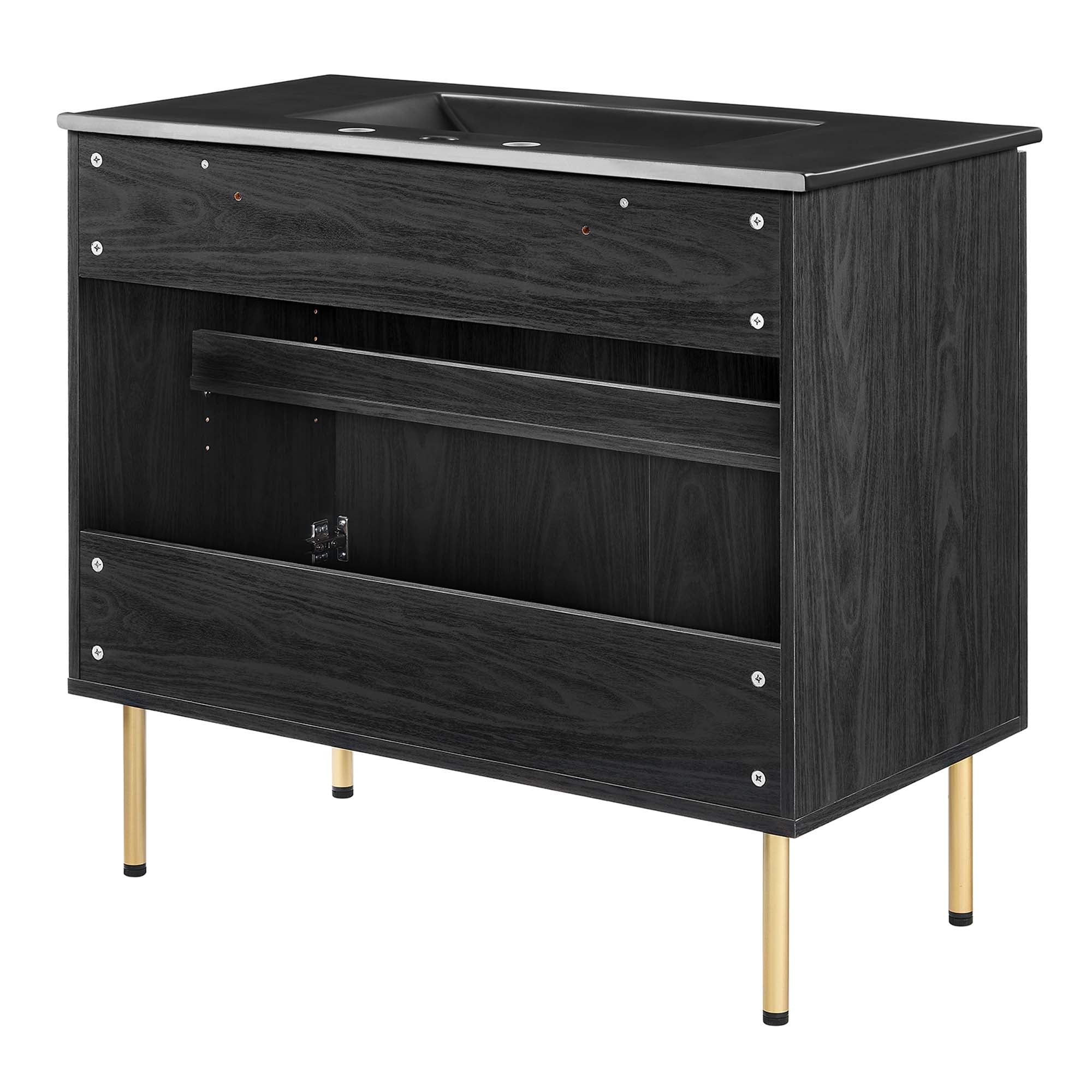 Chaucer Bathroom Vanity with Black Basin Included by Modway