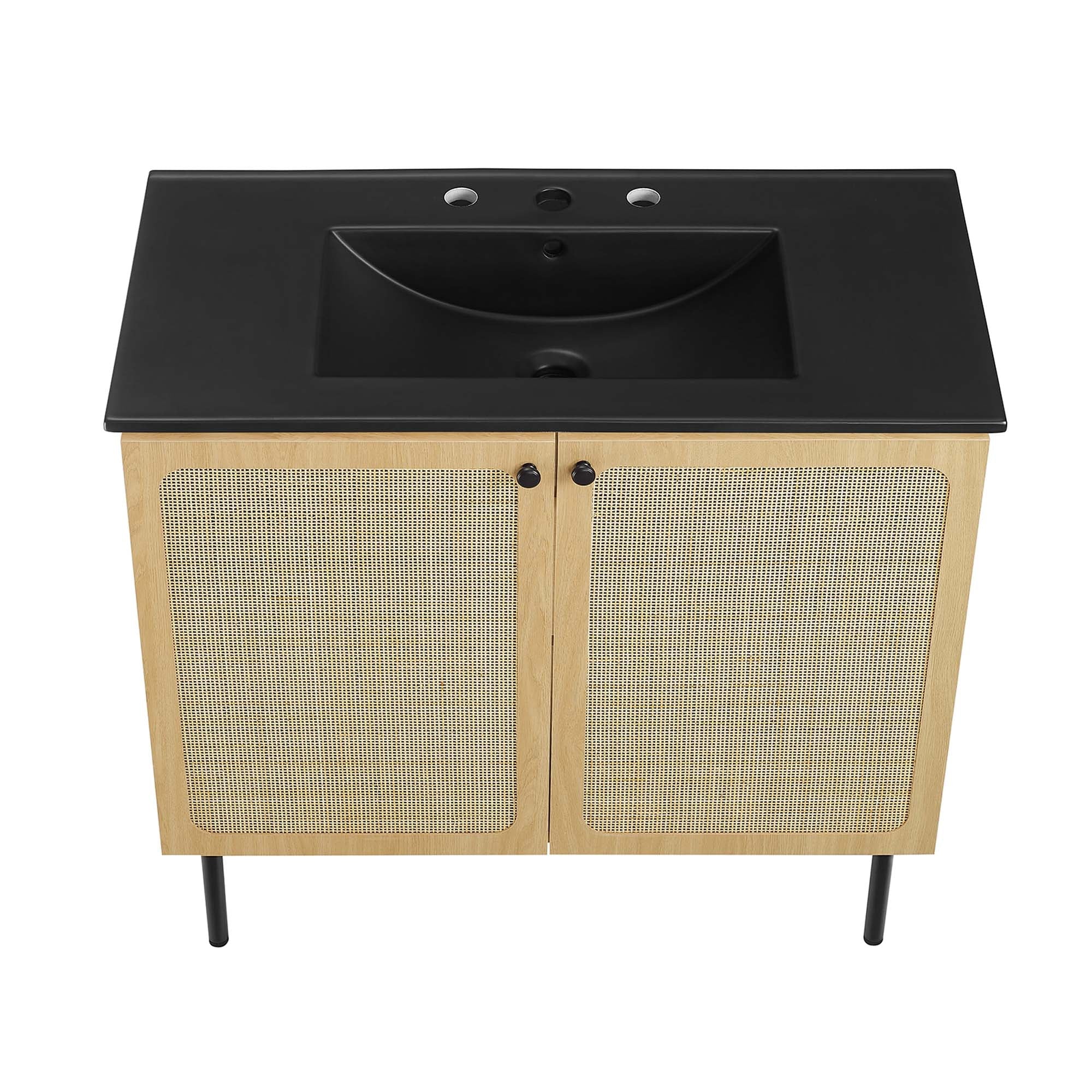 Chaucer Bathroom Vanity with Black Basin Included by Modway
