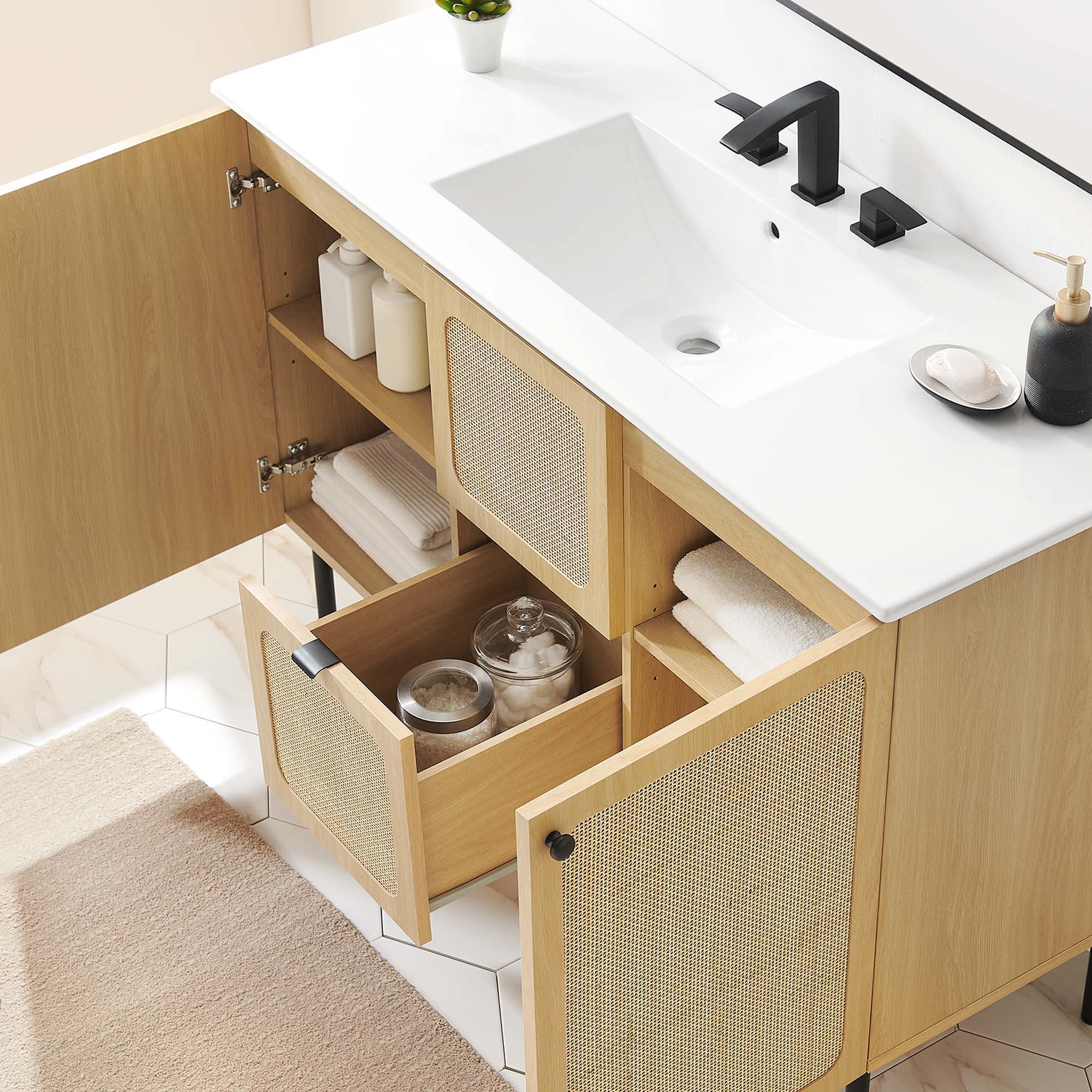 Chaucer 48" Bathroom Vanity with White Basin Included by Modway