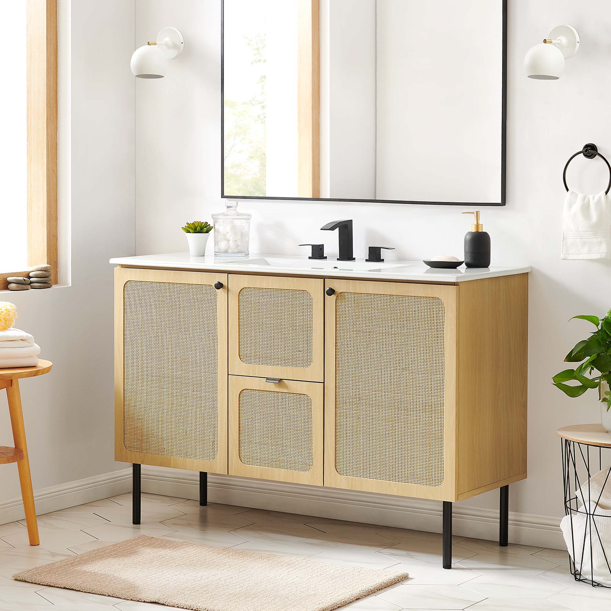 Chaucer 48" Bathroom Vanity with White Basin Included by Modway