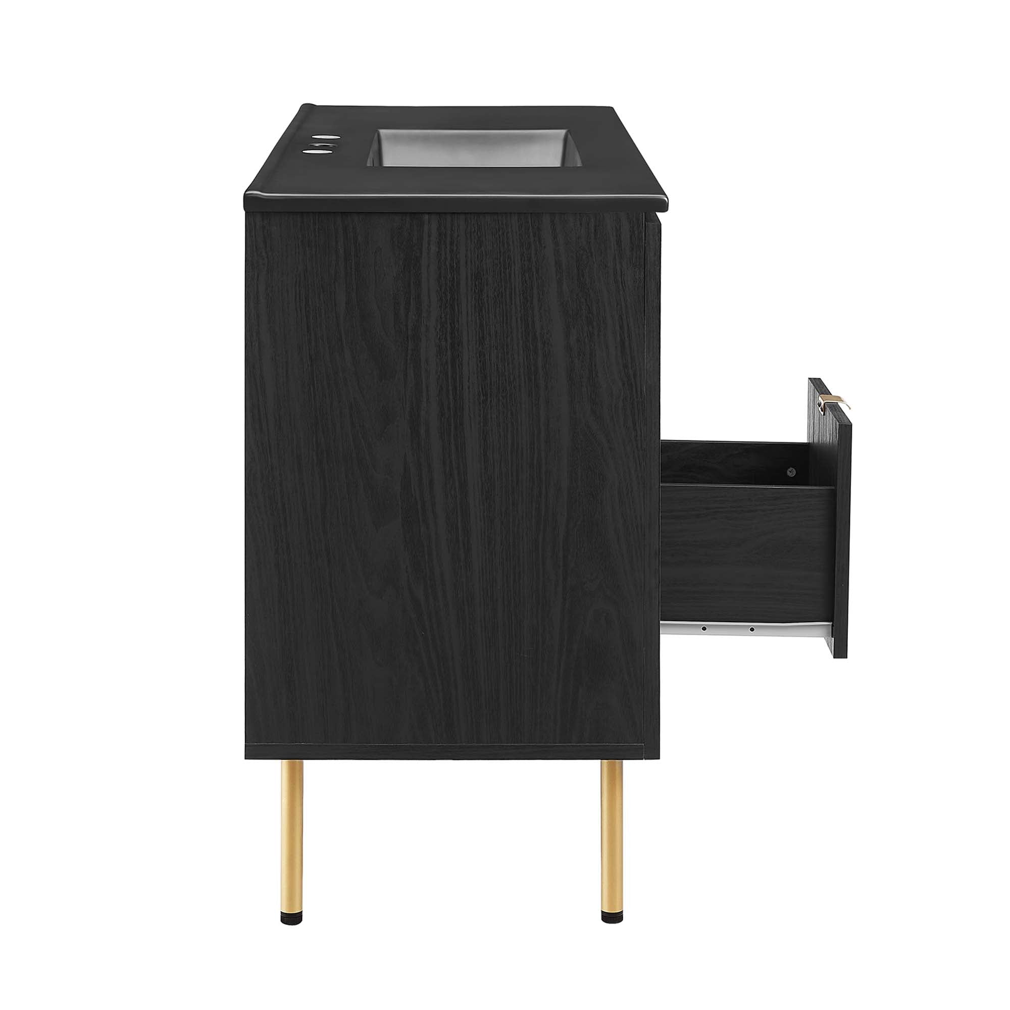 Chaucer Bathroom Vanity with Black Basin Included by Modway