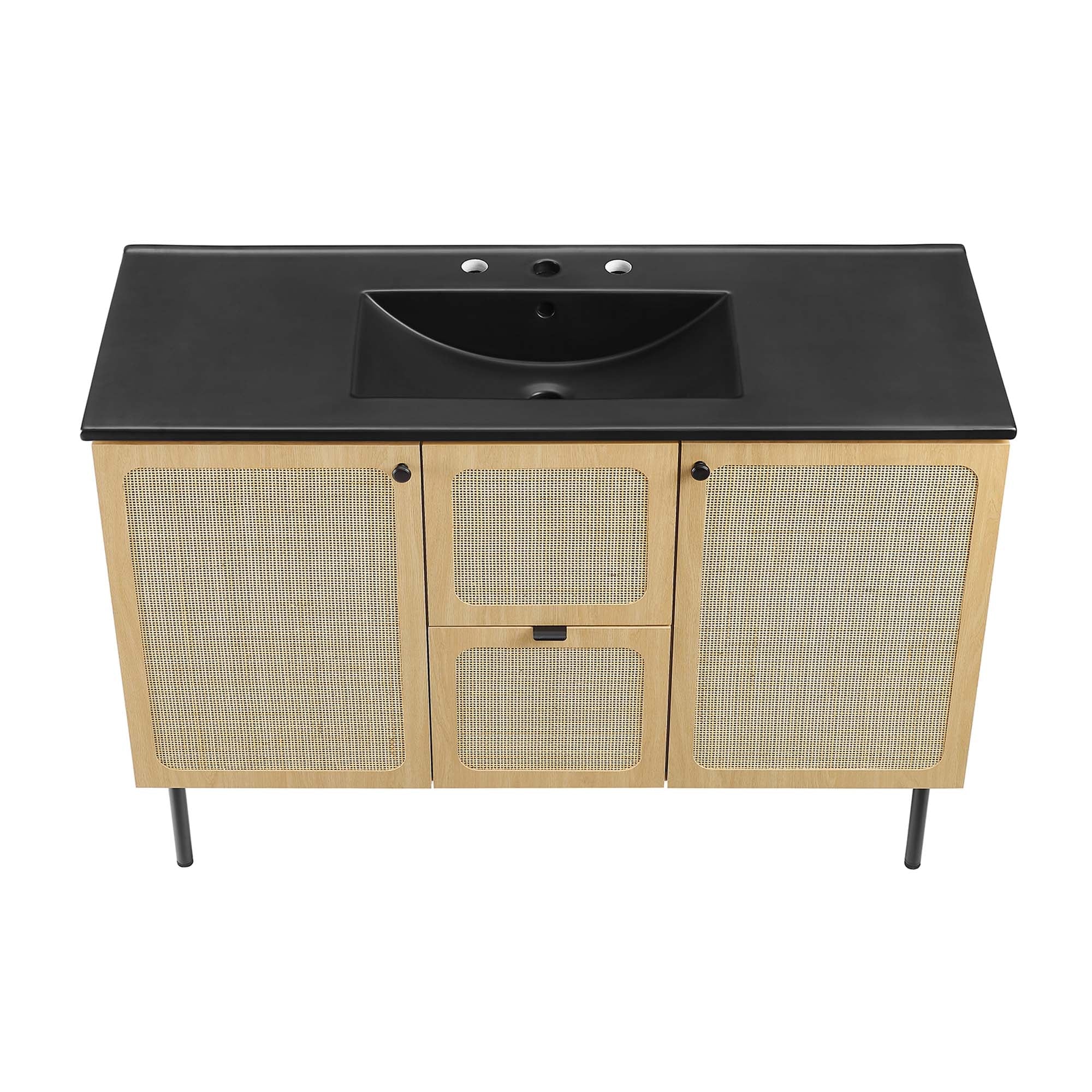 Chaucer Bathroom Vanity with Black Basin Included by Modway