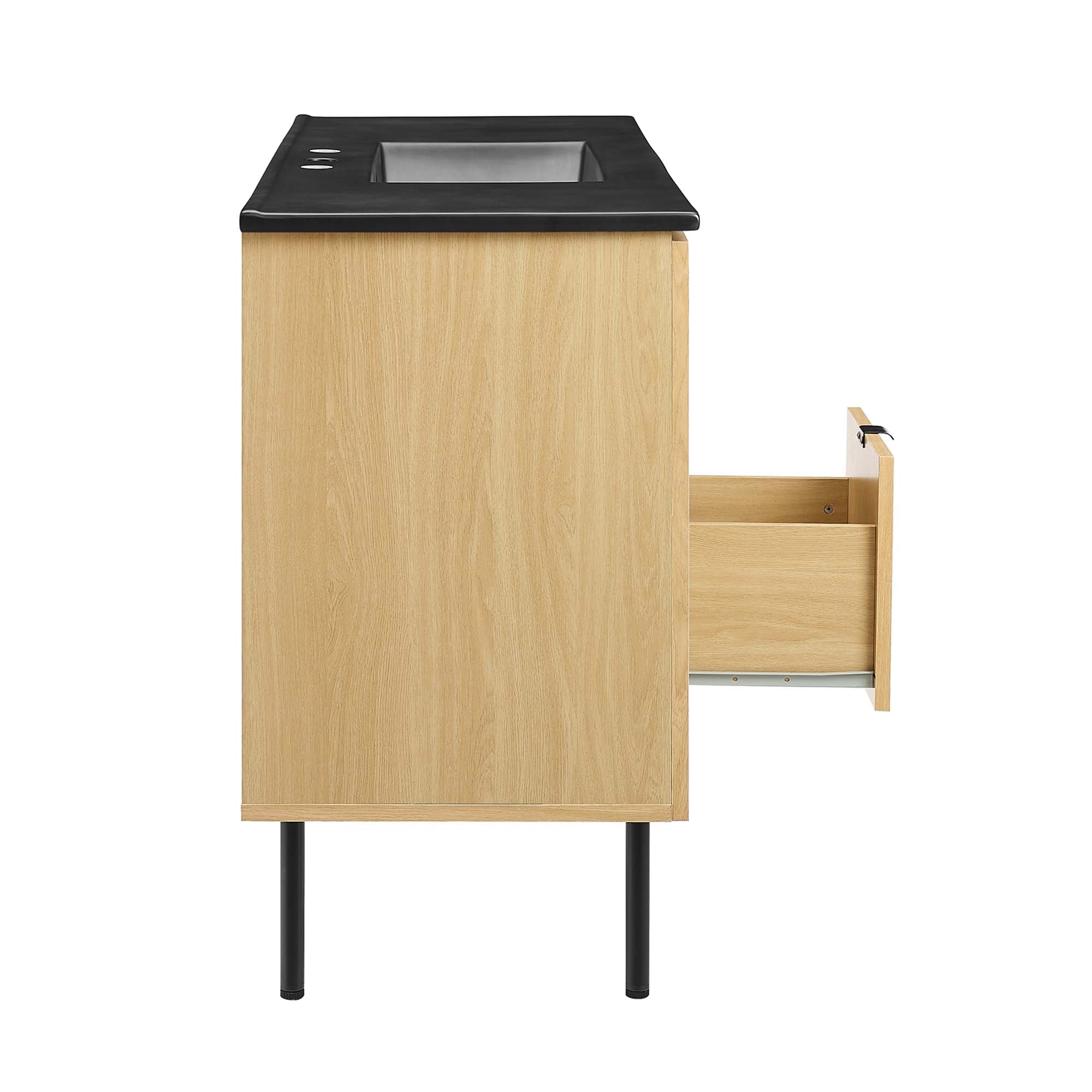 Chaucer Bathroom Vanity with Black Basin Included by Modway