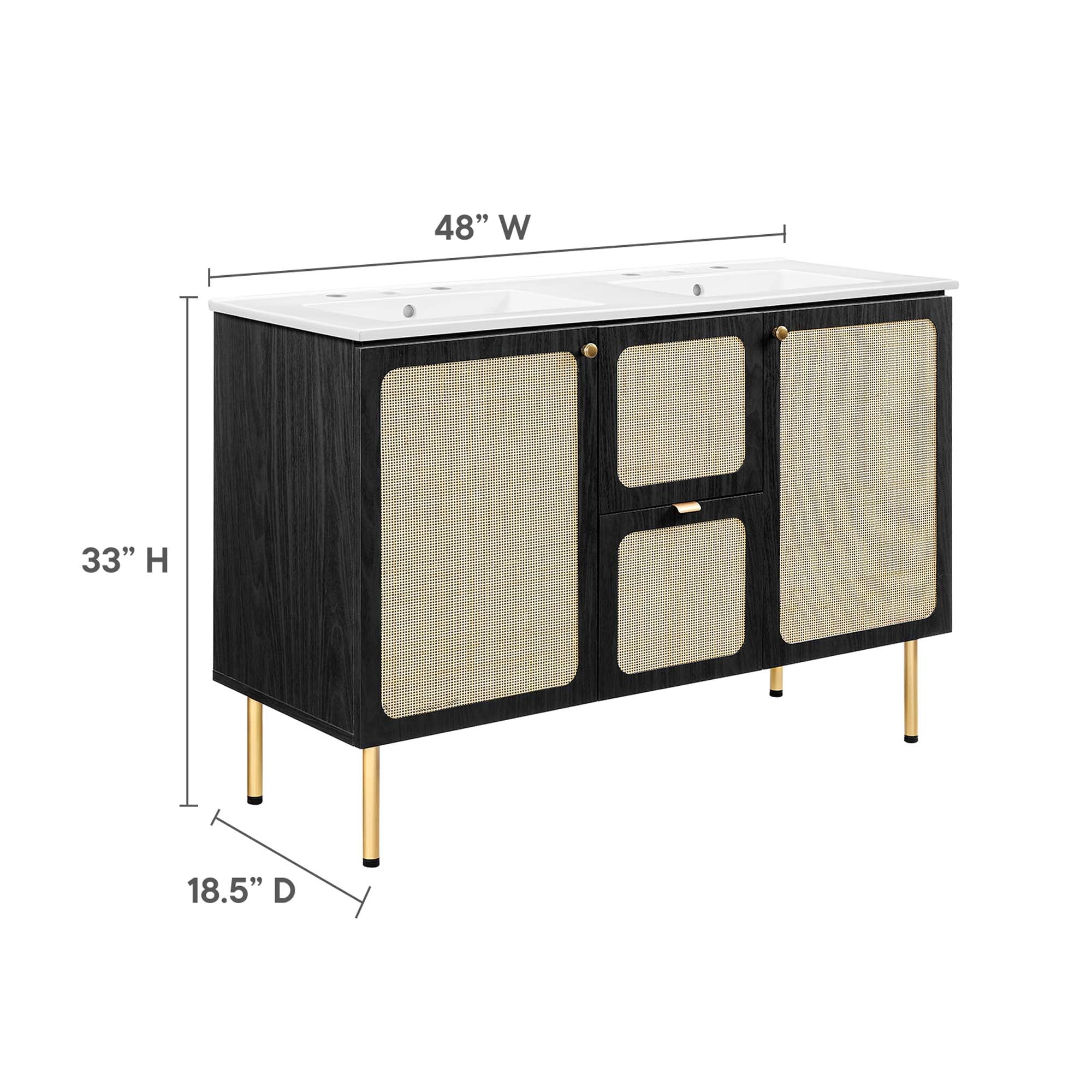 Chaucer 48" Bathroom Vanity with White Basin Included by Modway