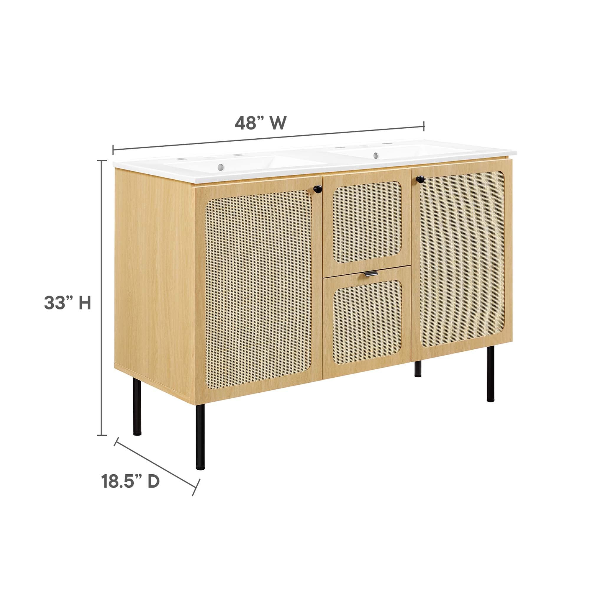 Chaucer 48" Bathroom Vanity with White Basin Included by Modway