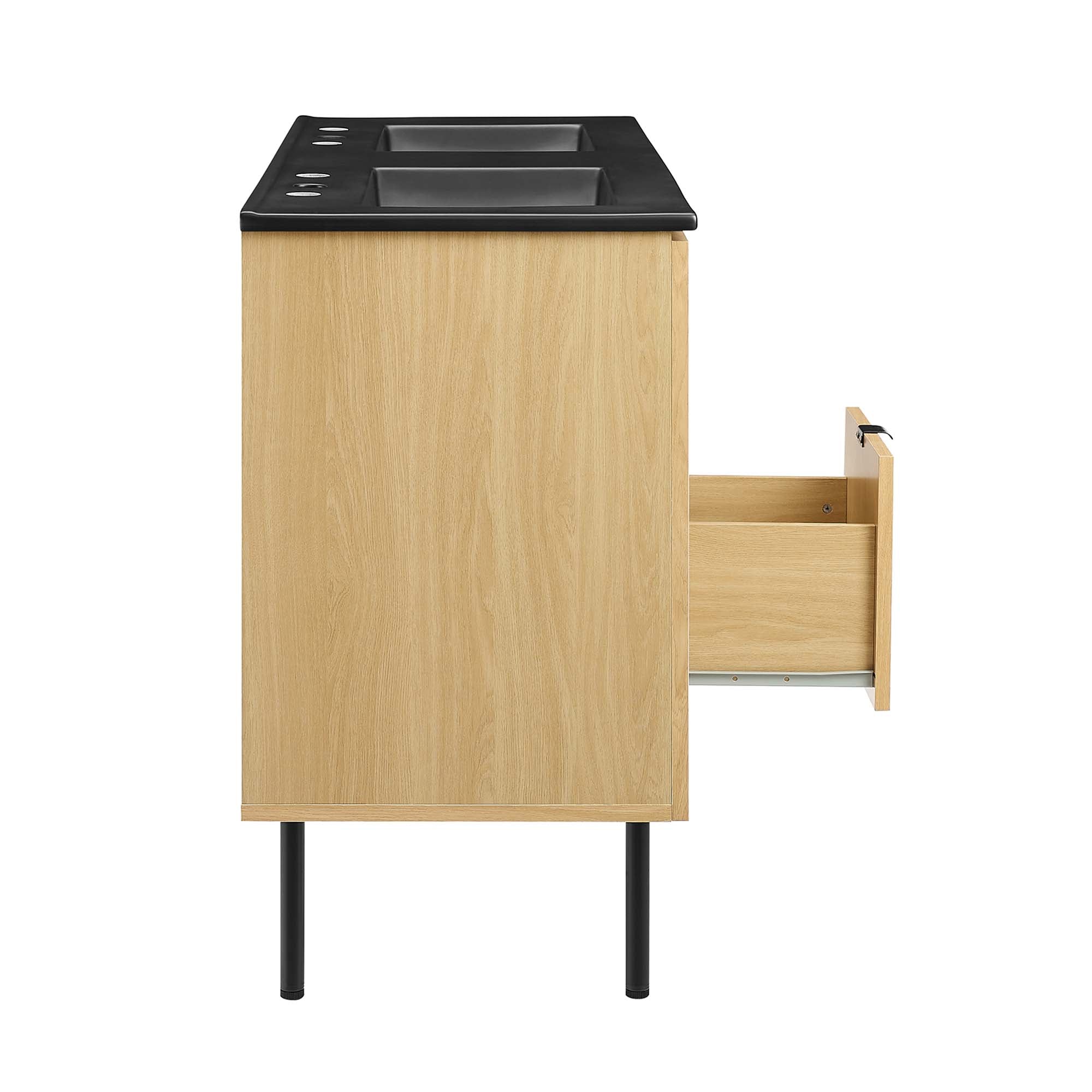 Chaucer Bathroom Vanity with Black Basin Included by Modway