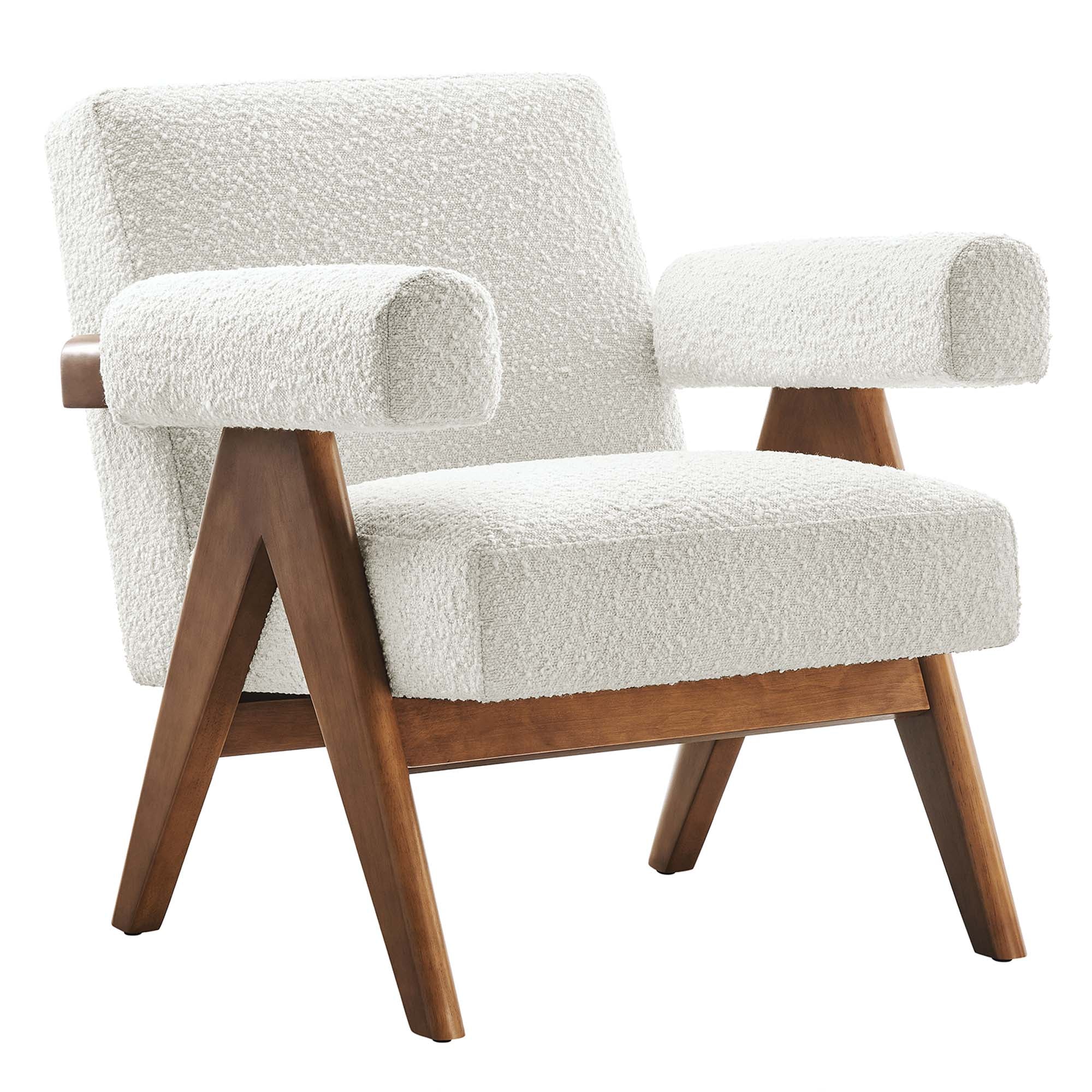 Lyra Boucle Fabric Armchair - Set of 2 by Modway