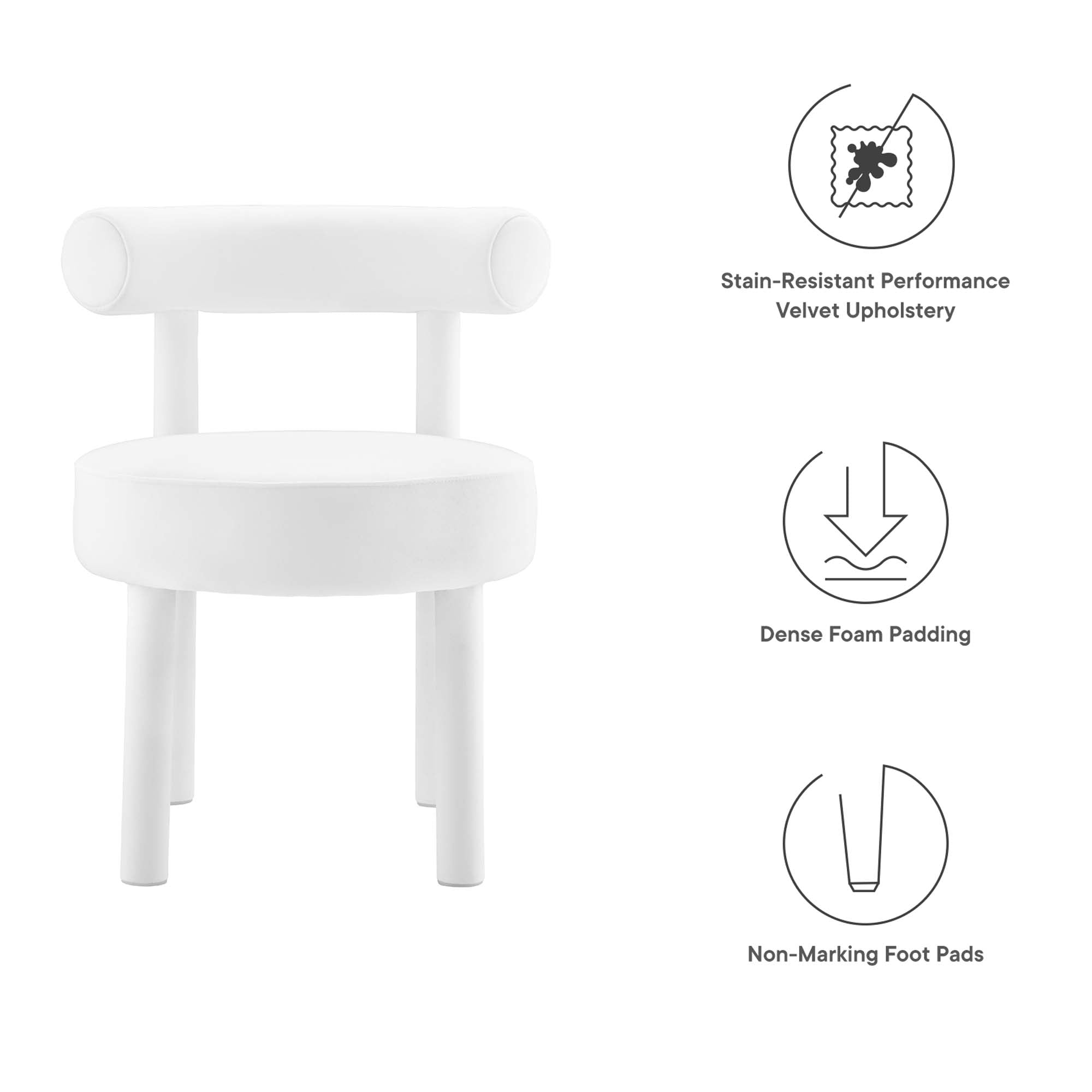 Toulouse Performance Velvet Dining Chair - Set of 2 by Modway