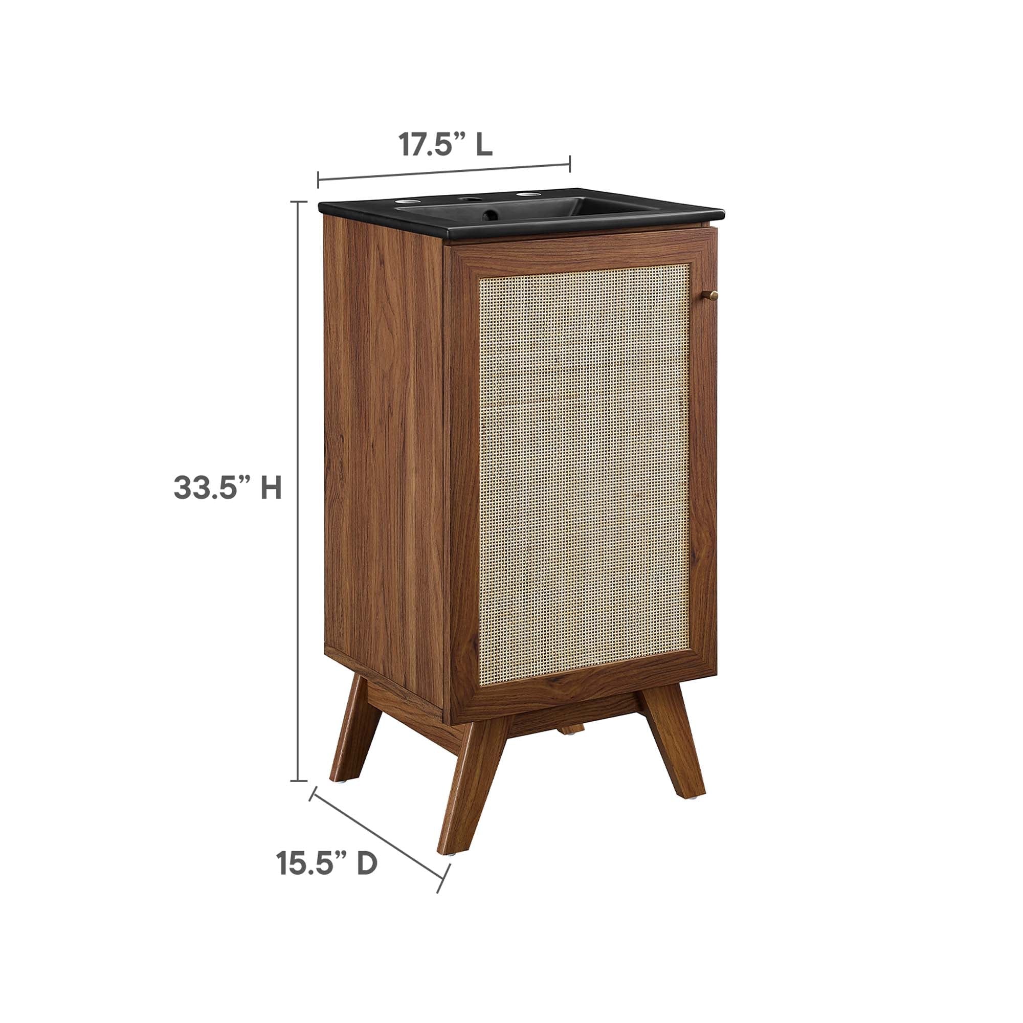 Soma Bathroom Vanity with Black Basin Included by Modway