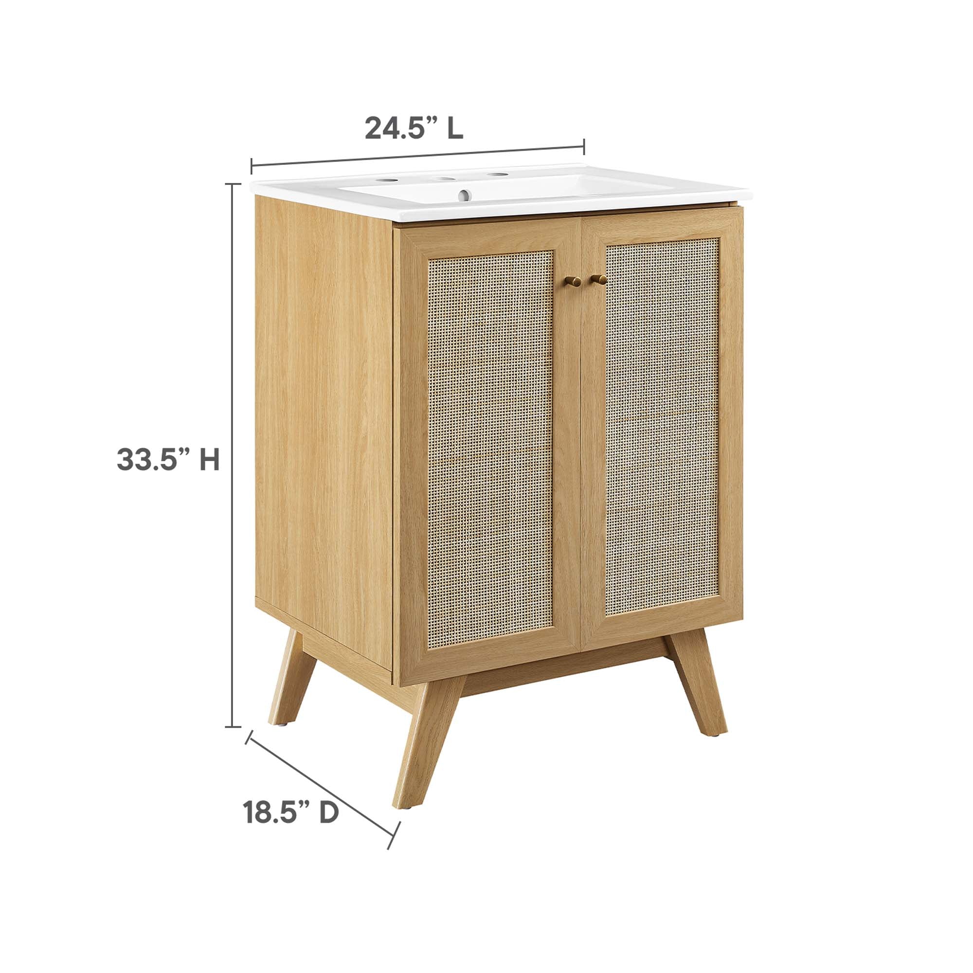 Soma Bathroom Vanity with White Basin Included by Modway