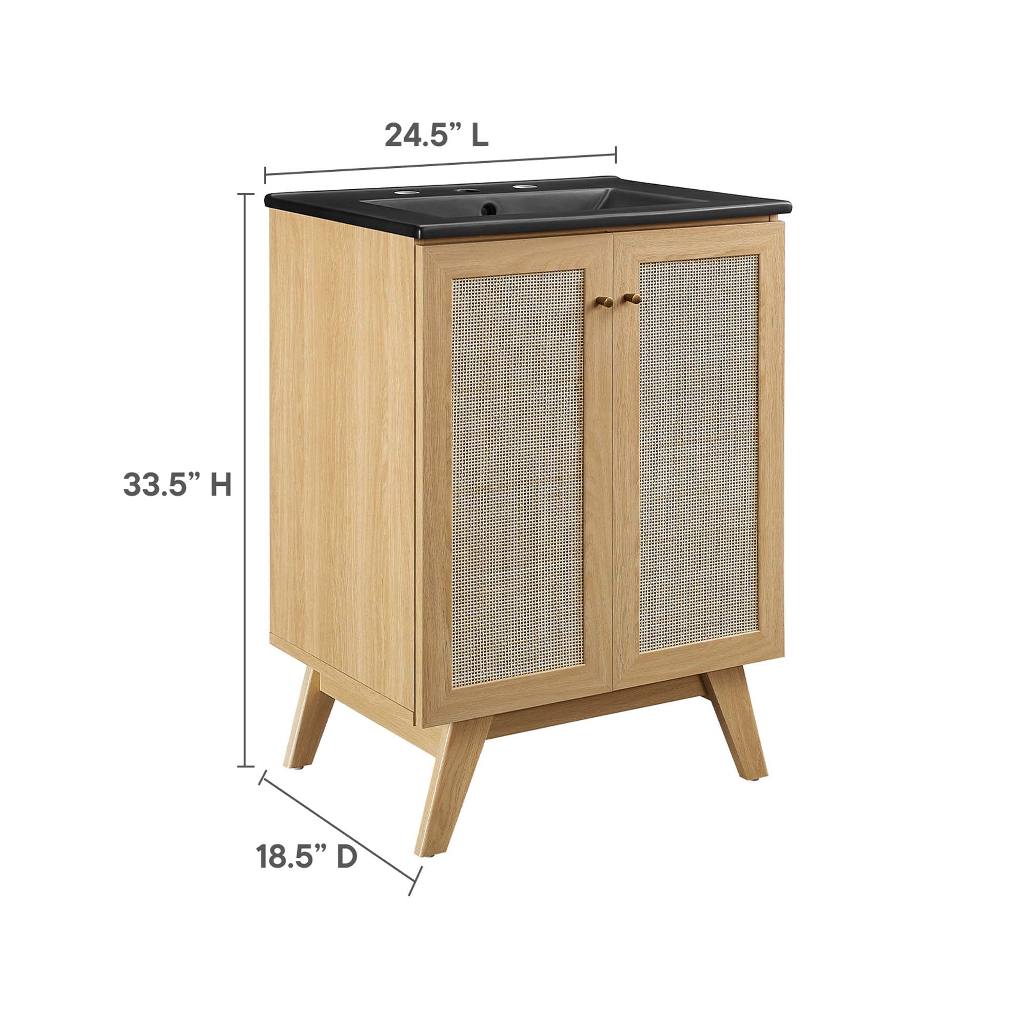 Soma Bathroom Vanity with Black Basin Included by Modway