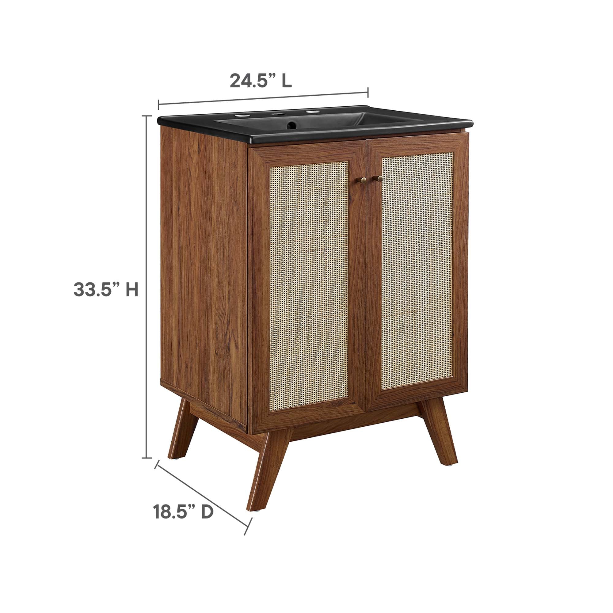 Soma Bathroom Vanity with Black Basin Included by Modway