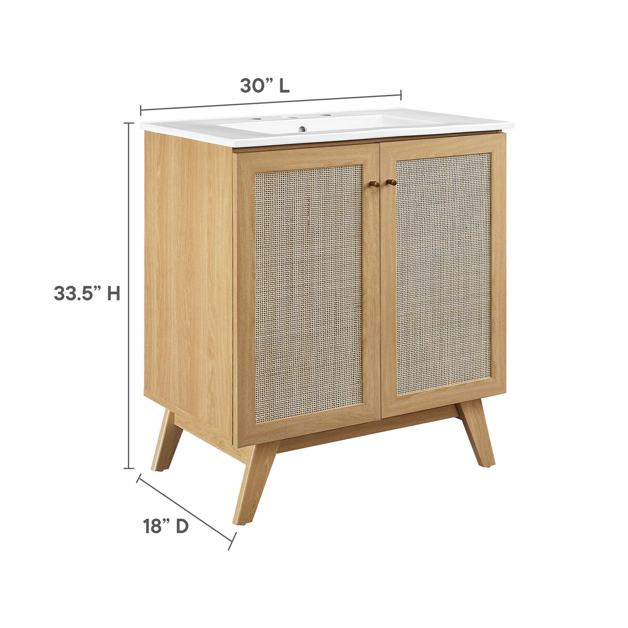 Soma Bathroom Vanity with White Basin Included by Modway