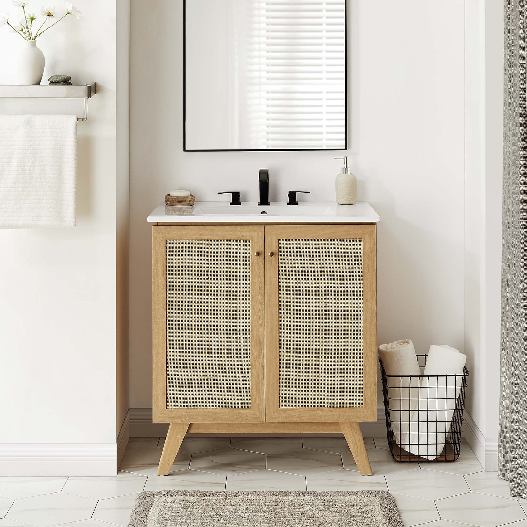 Soma Bathroom Vanity with White Basin Included by Modway
