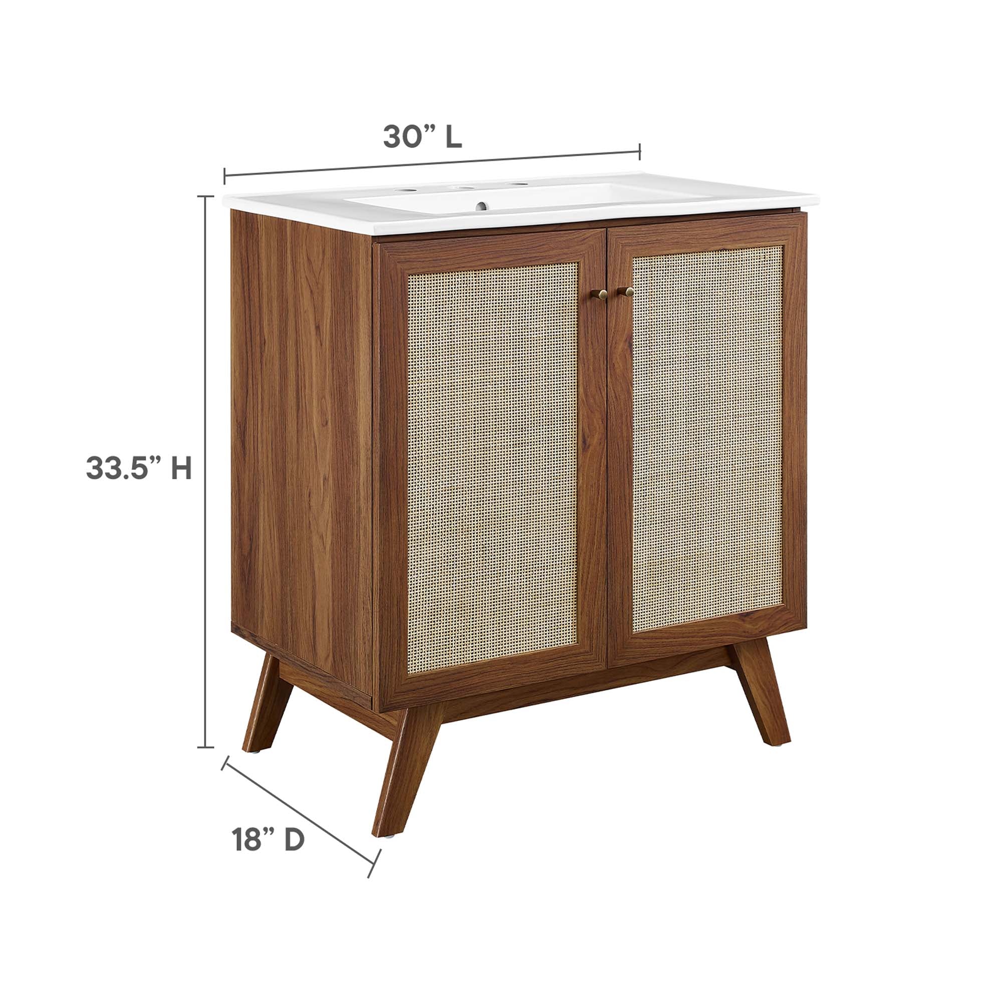 Soma Bathroom Vanity with White Basin Included by Modway