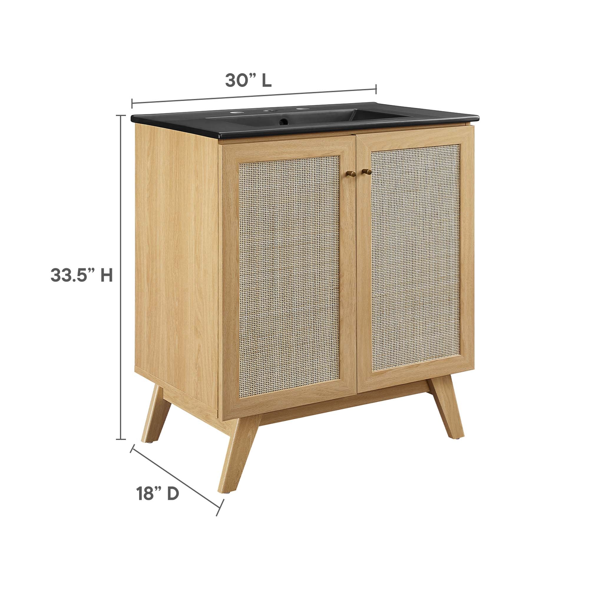 Soma Bathroom Vanity with Black Basin Included by Modway