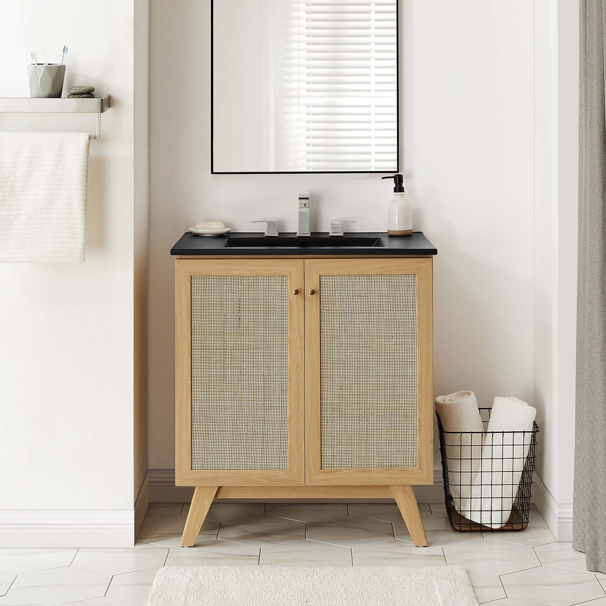Soma Bathroom Vanity with Black Basin Included by Modway