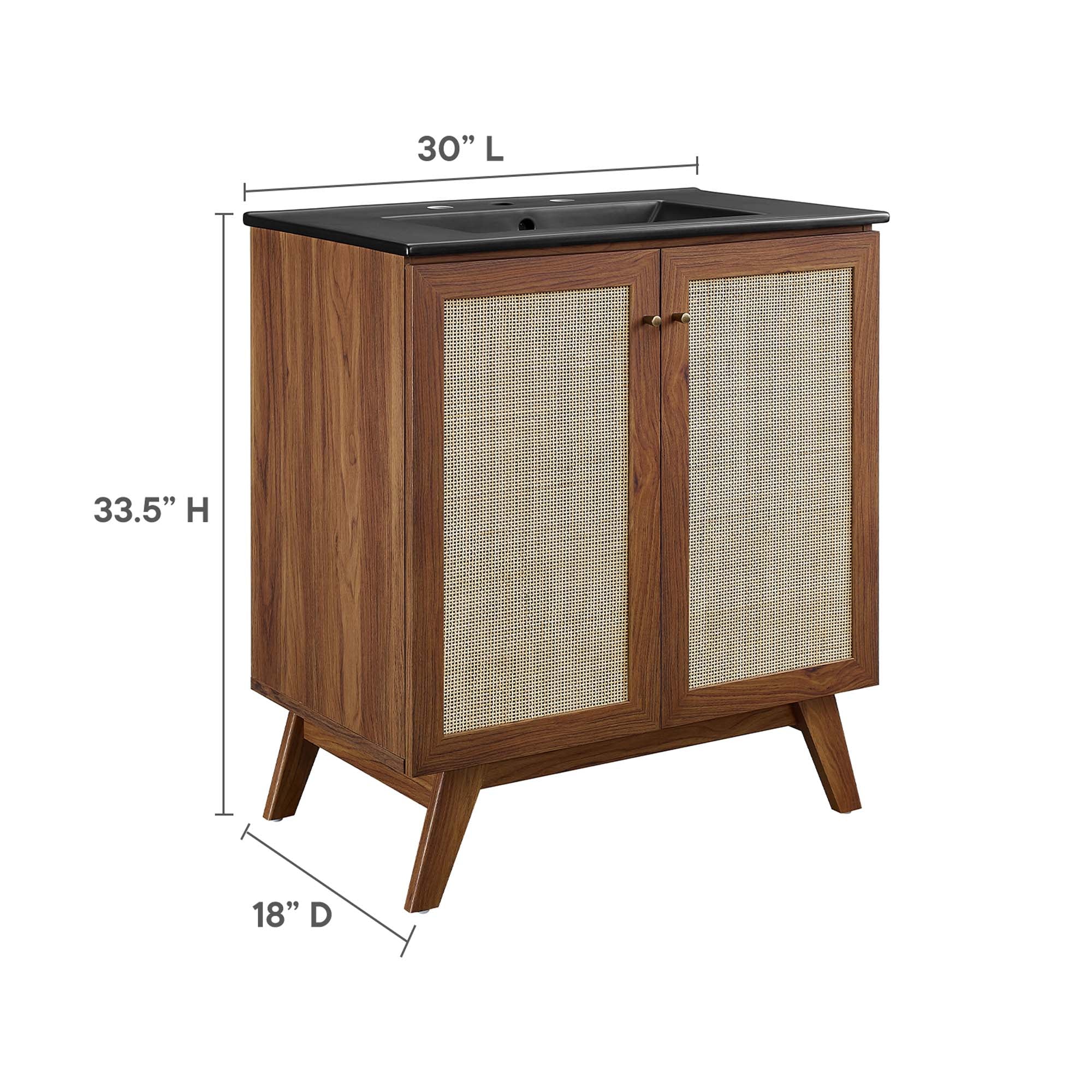 Soma Bathroom Vanity with Black Basin Included by Modway
