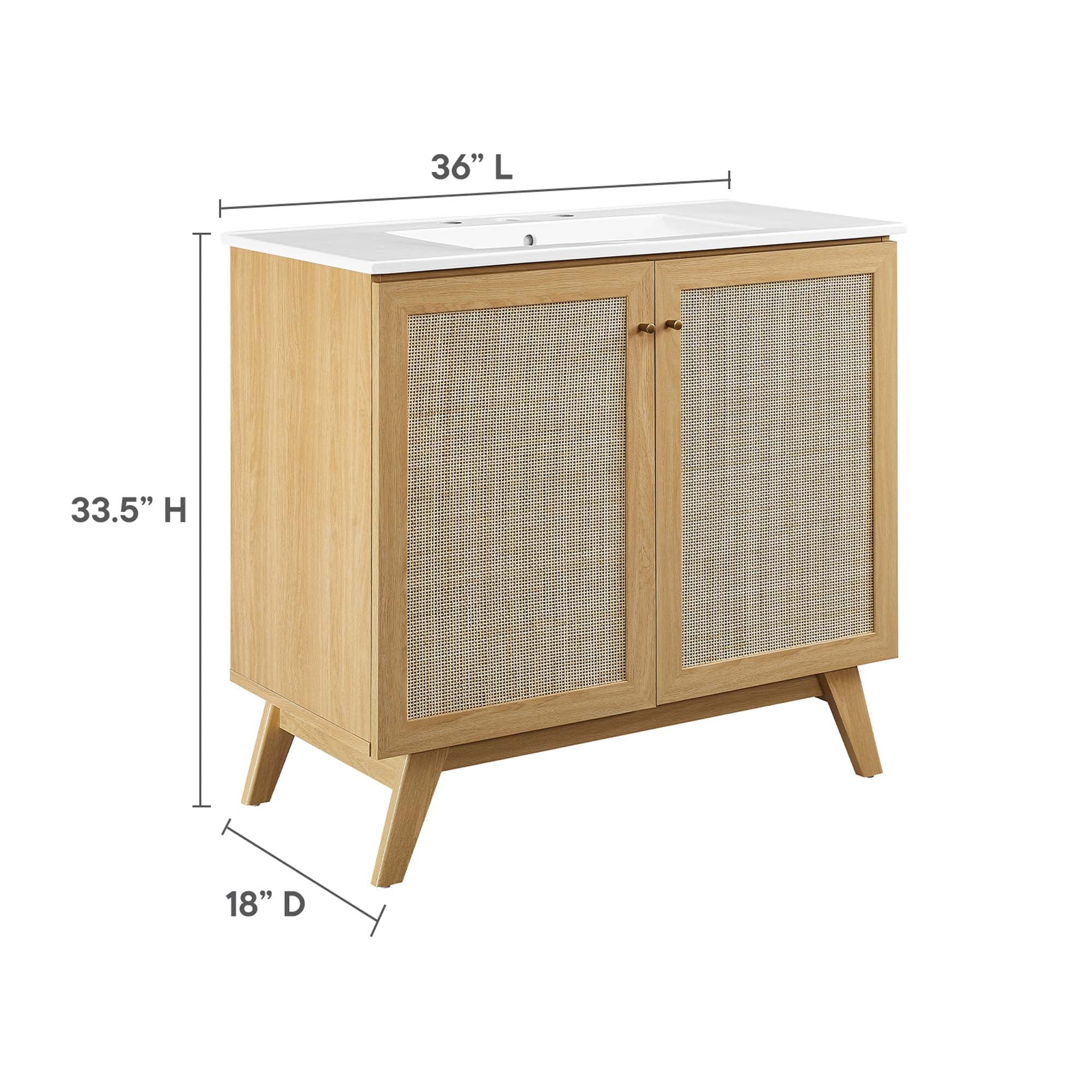 Soma Bathroom Vanity with White Basin Included by Modway