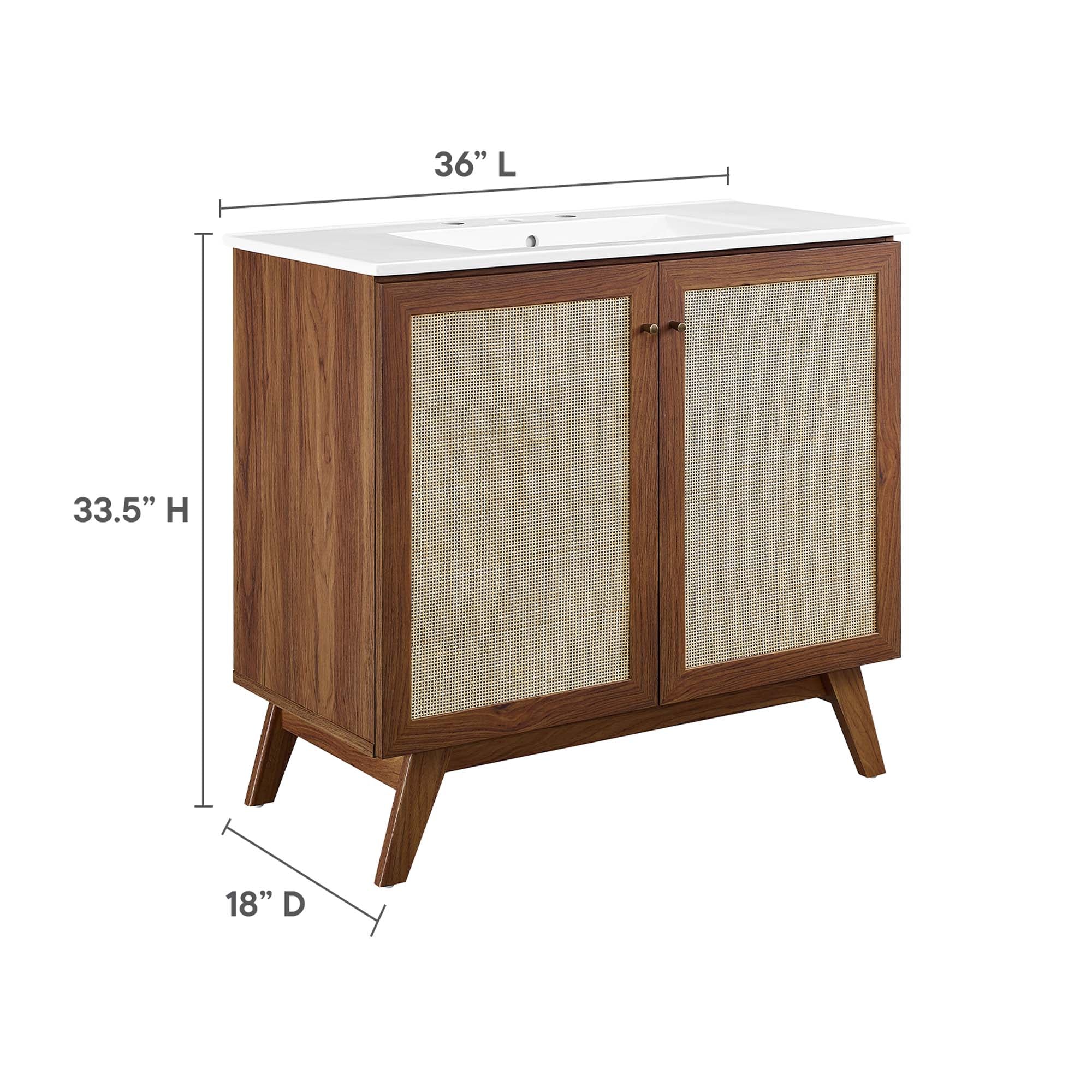 Soma Bathroom Vanity with White Basin Included by Modway