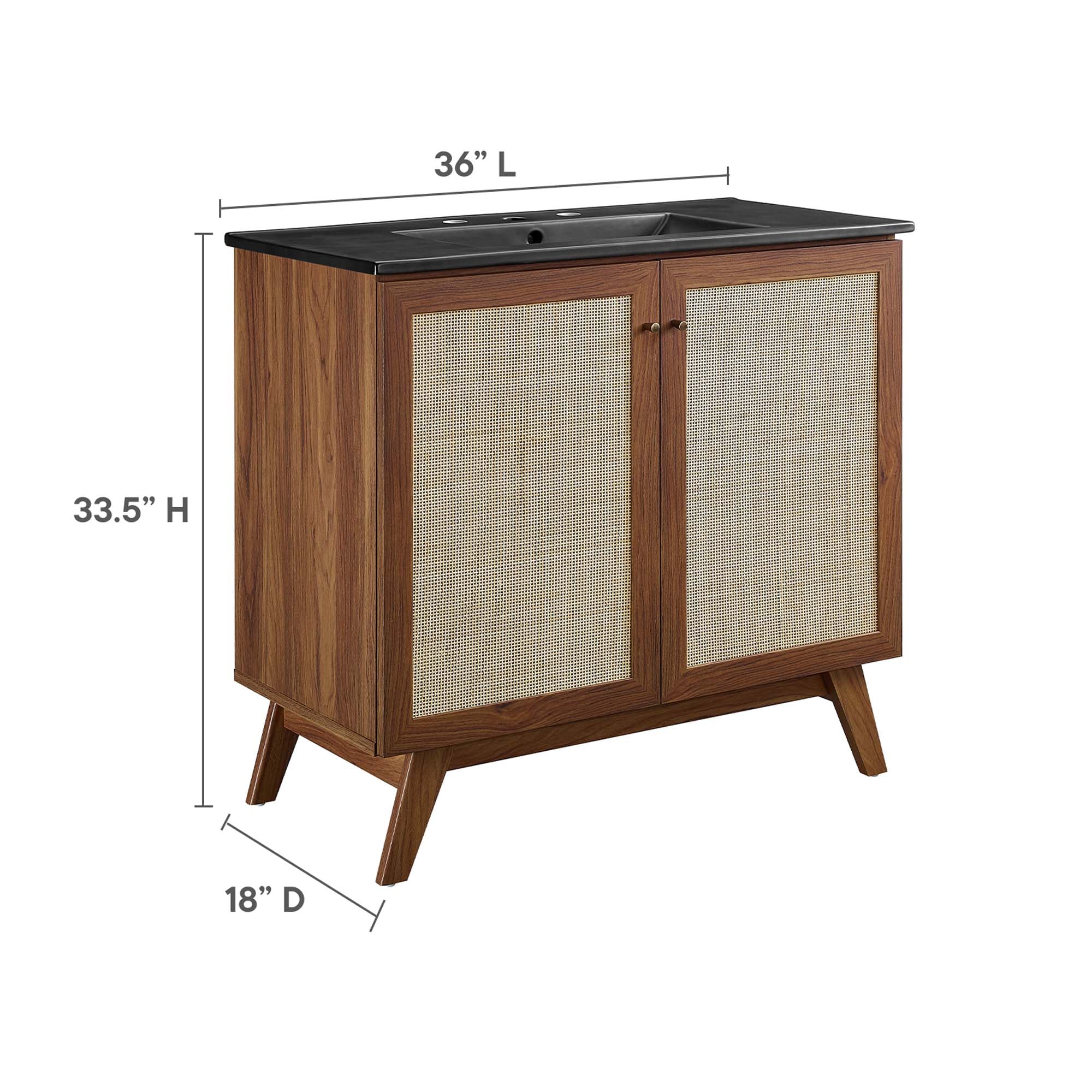 Soma Bathroom Vanity with Black Basin Included by Modway