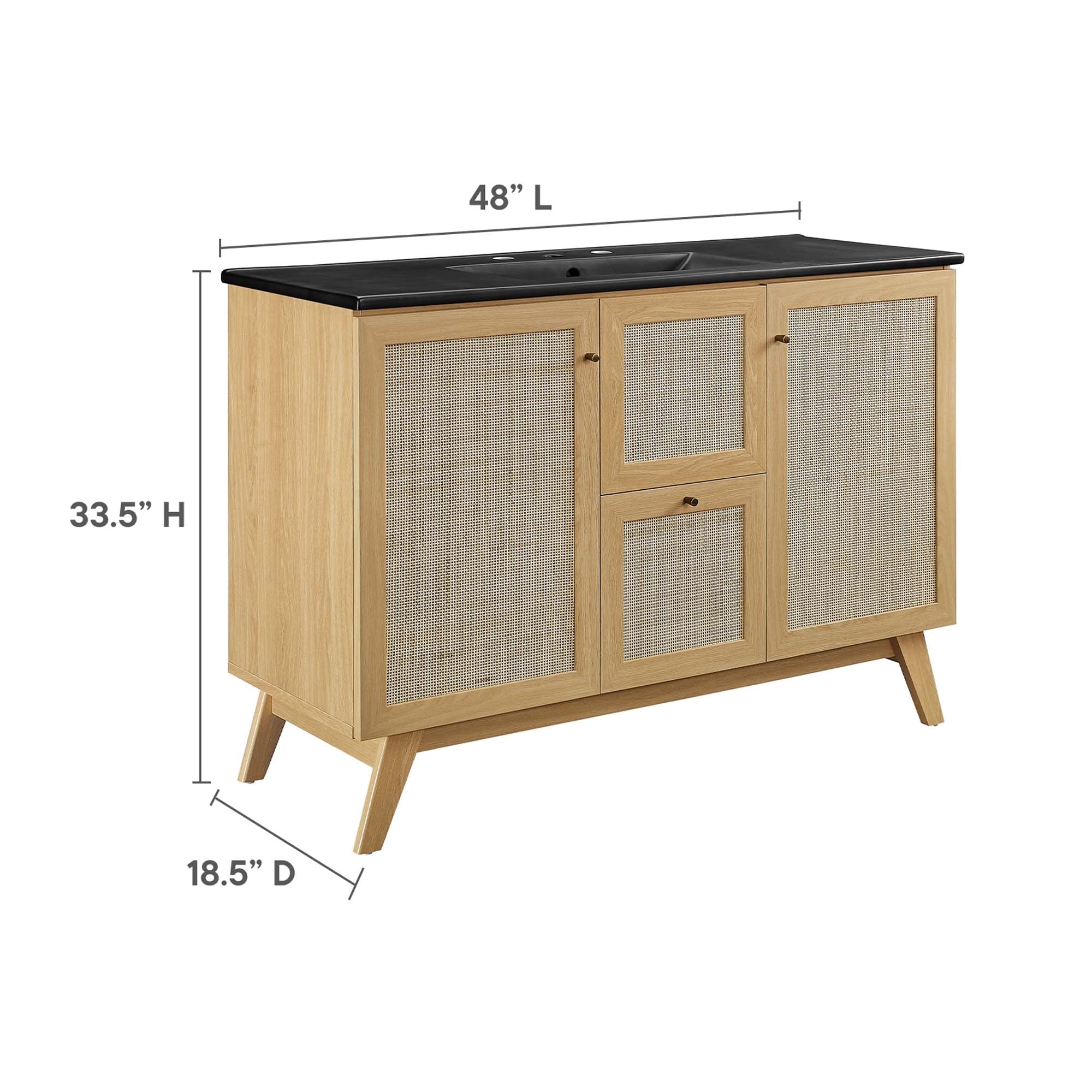 Soma Bathroom Vanity with Black Basin Included by Modway