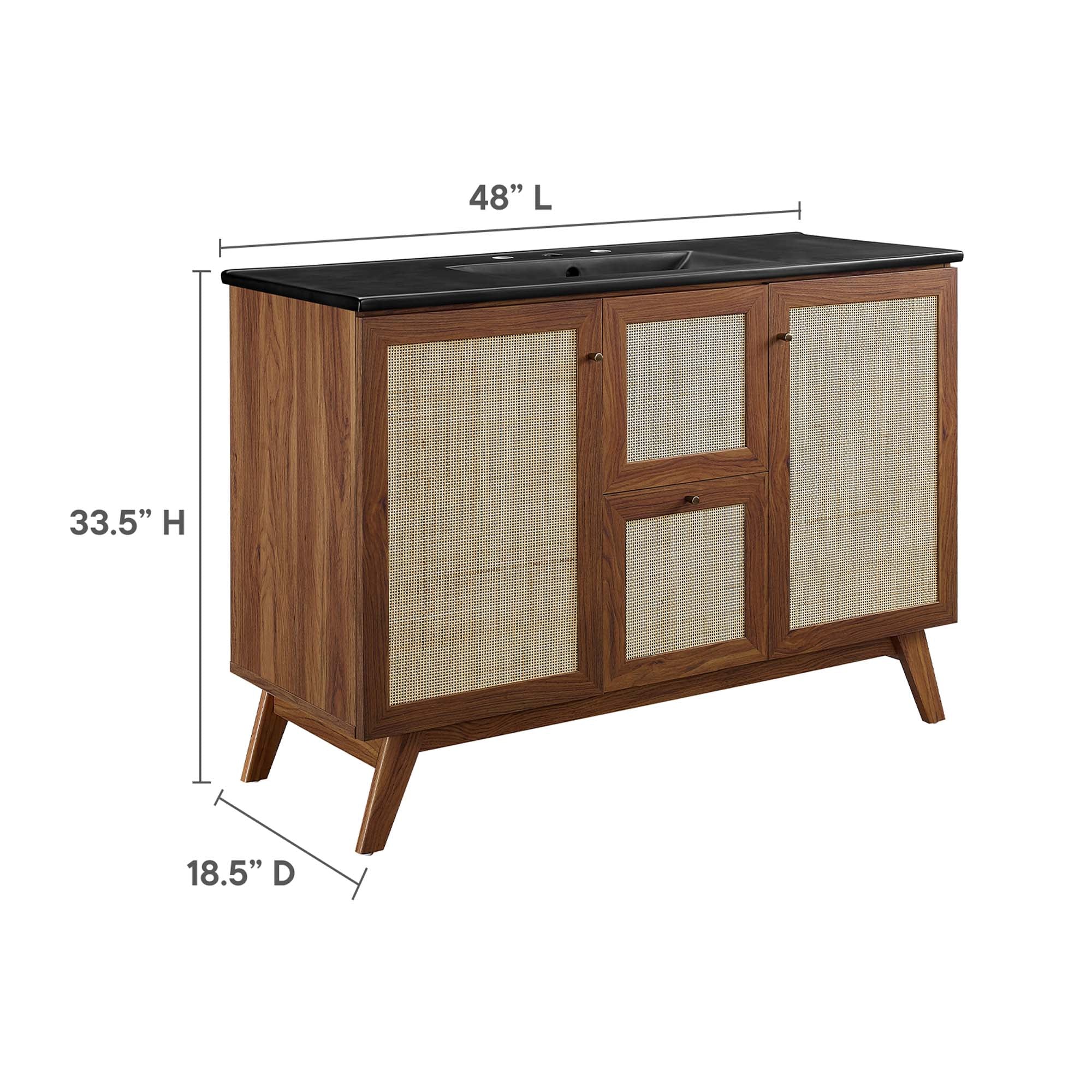 Soma Bathroom Vanity with Black Basin Included by Modway