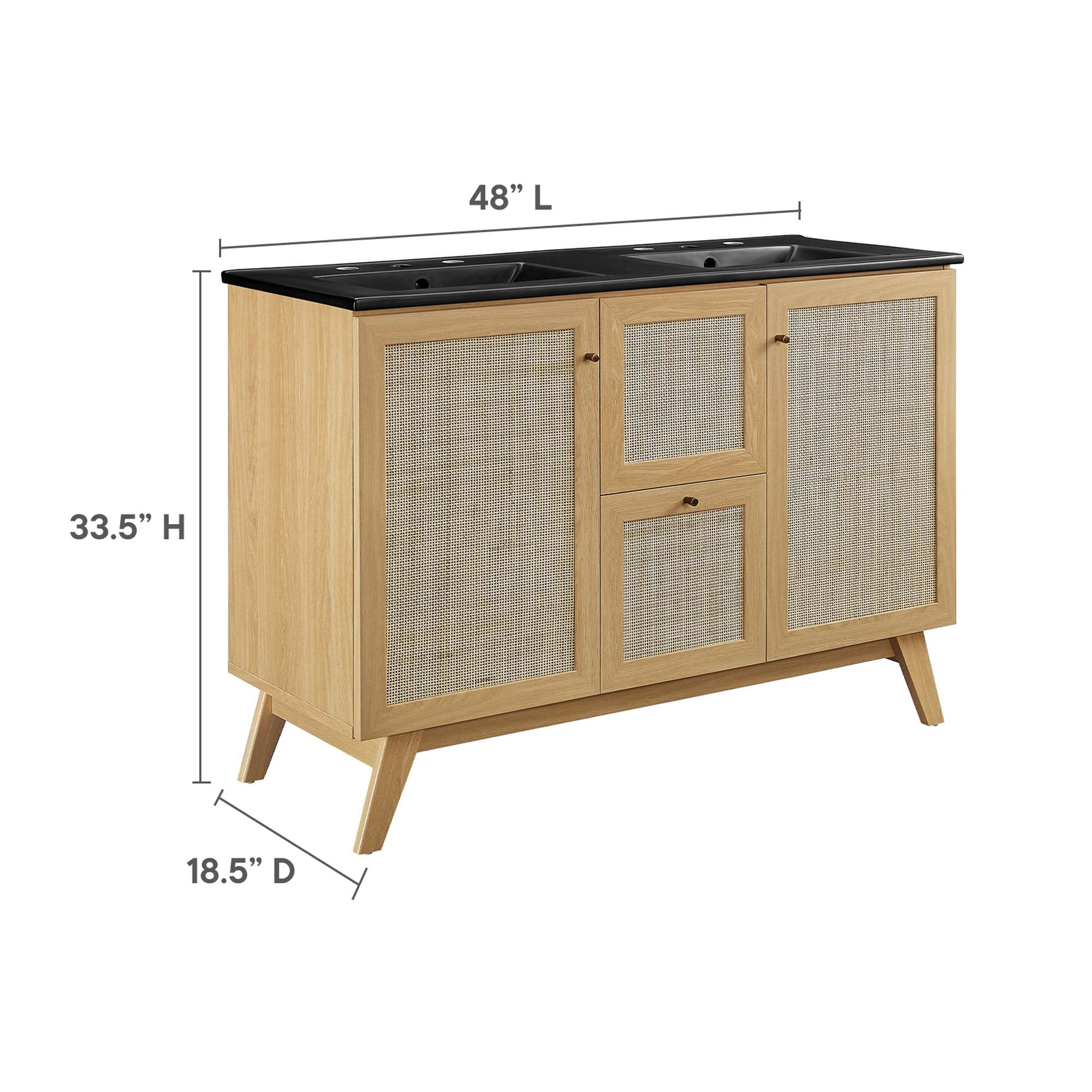 Soma Bathroom Vanity with Black Basin Included by Modway