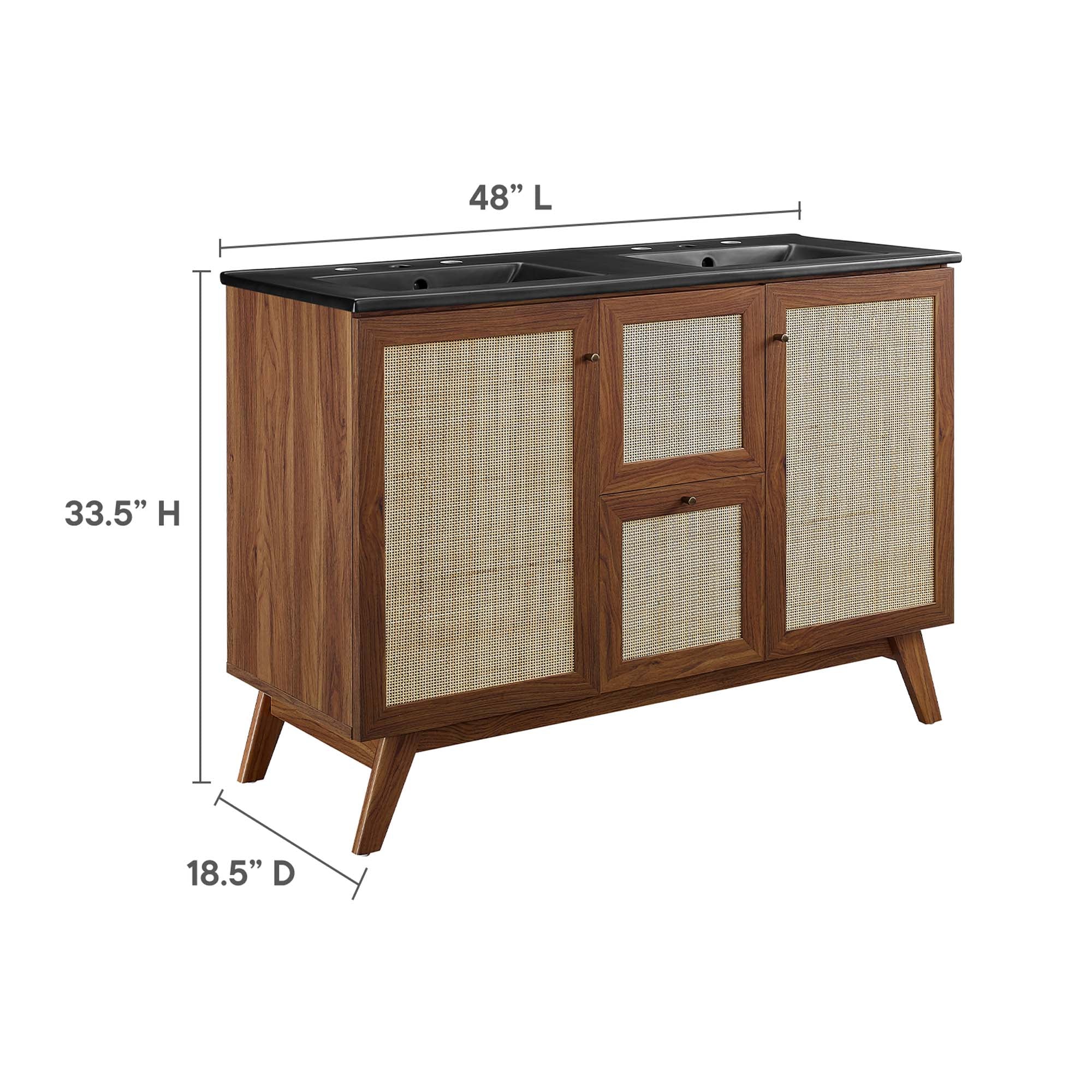 Soma Bathroom Vanity with Black Basin Included by Modway