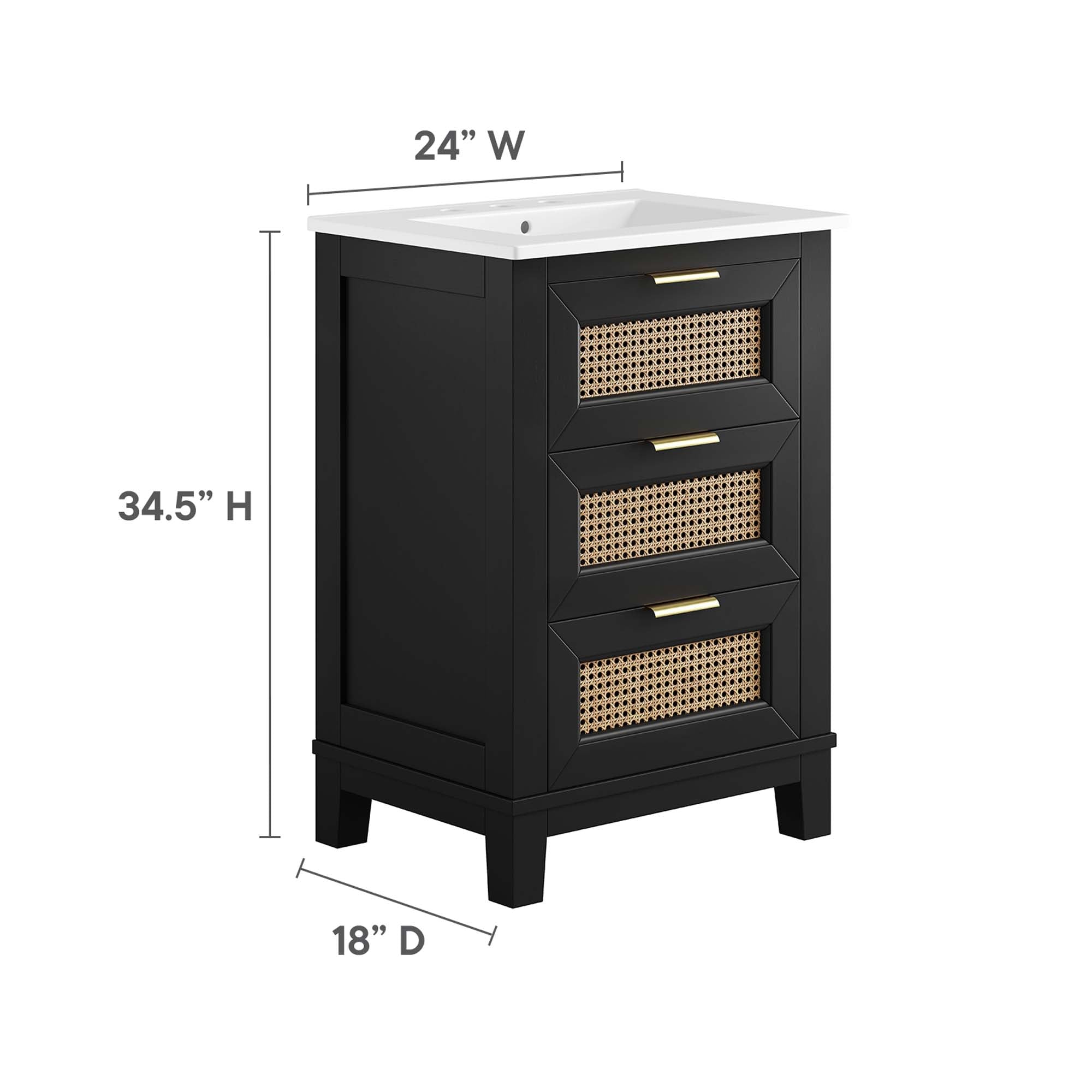 Dixie Bathroom Vanity Basin Included by Modway