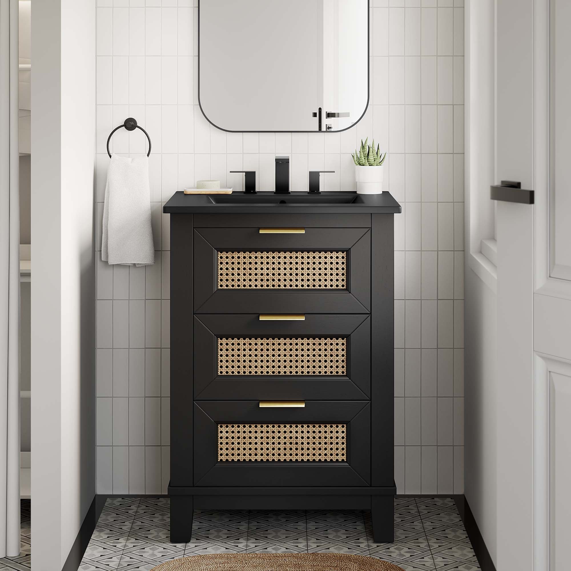 Dixie Bathroom Vanity Basin Included by Modway