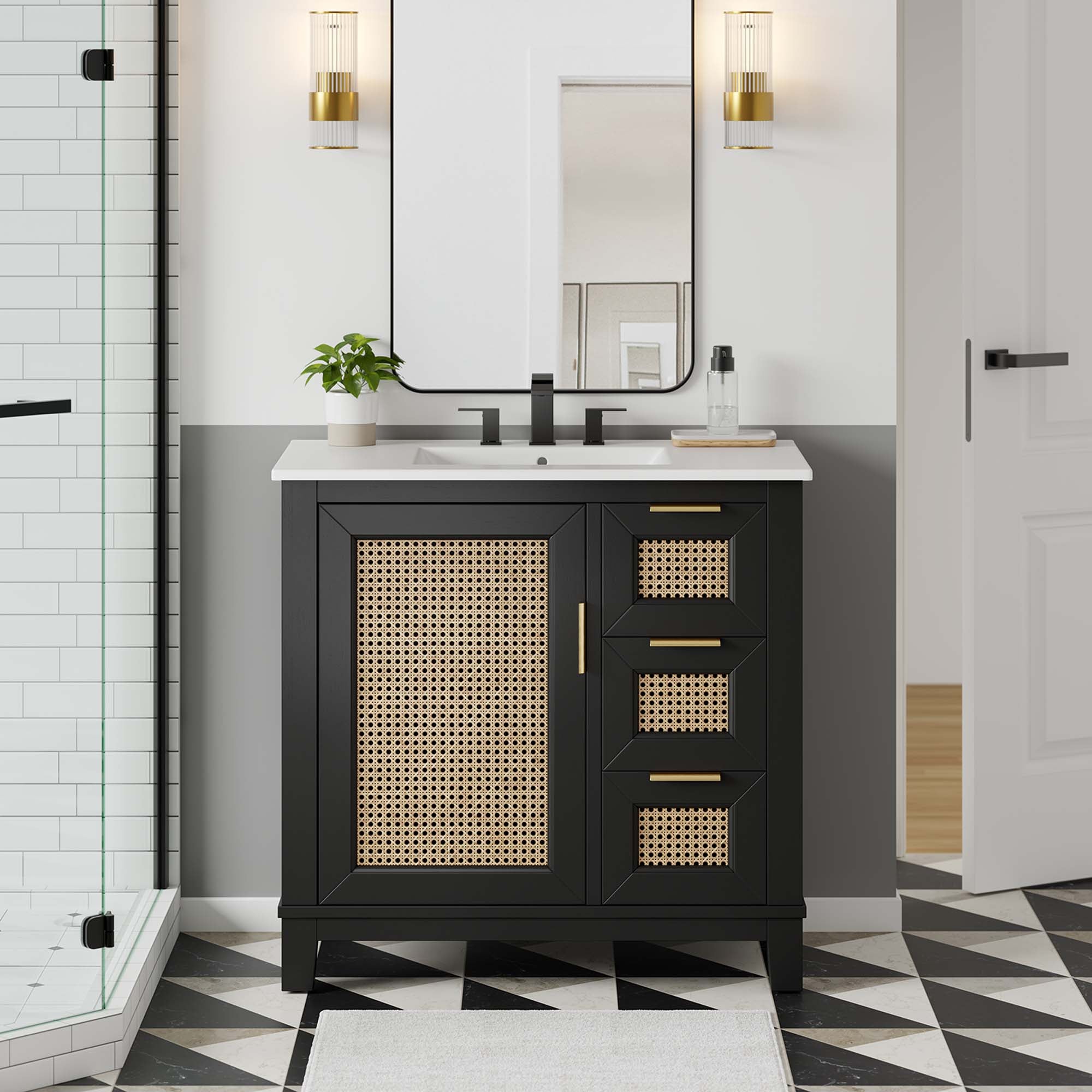 Dixie Bathroom Vanity Basin Included by Modway