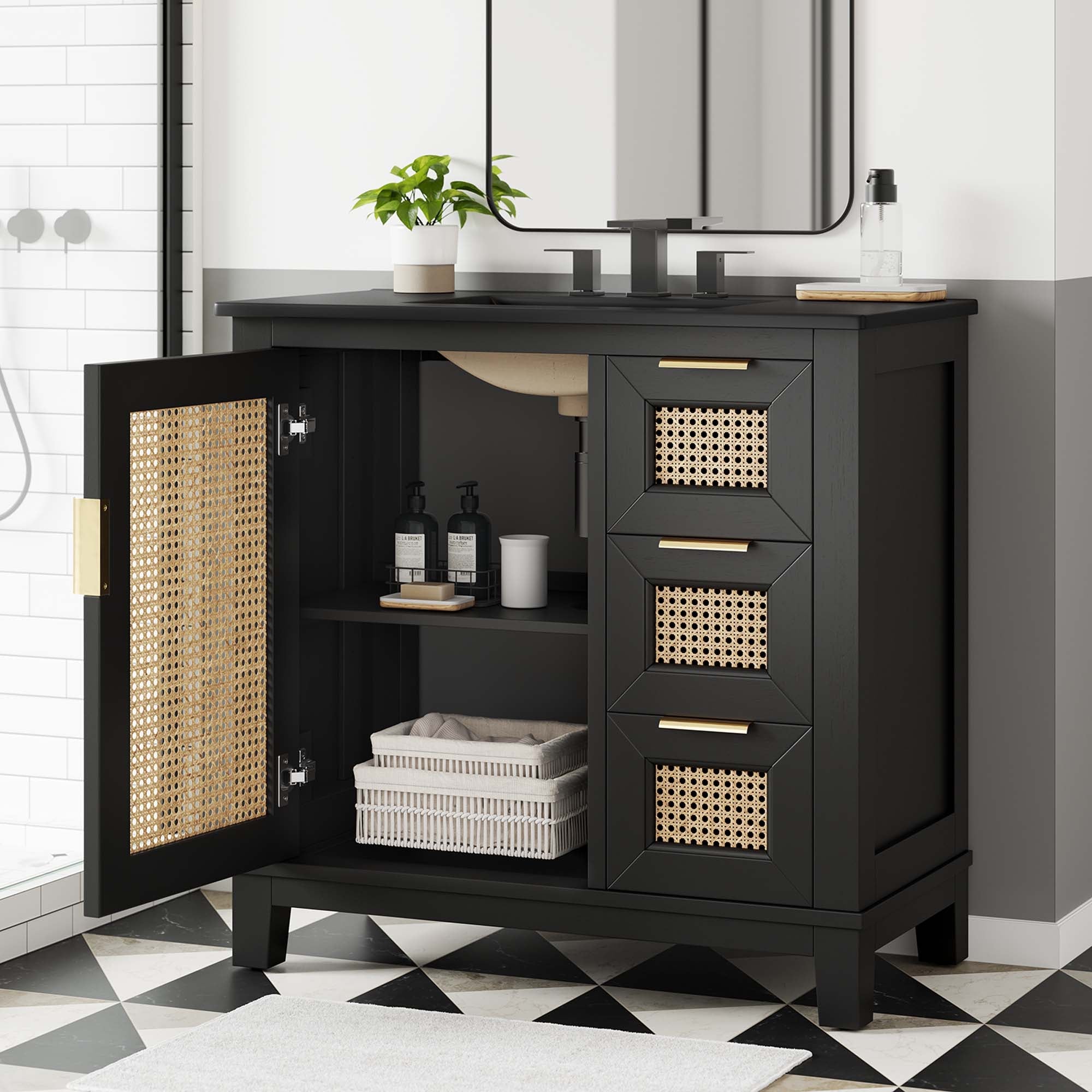 Dixie Bathroom Vanity Basin Included by Modway